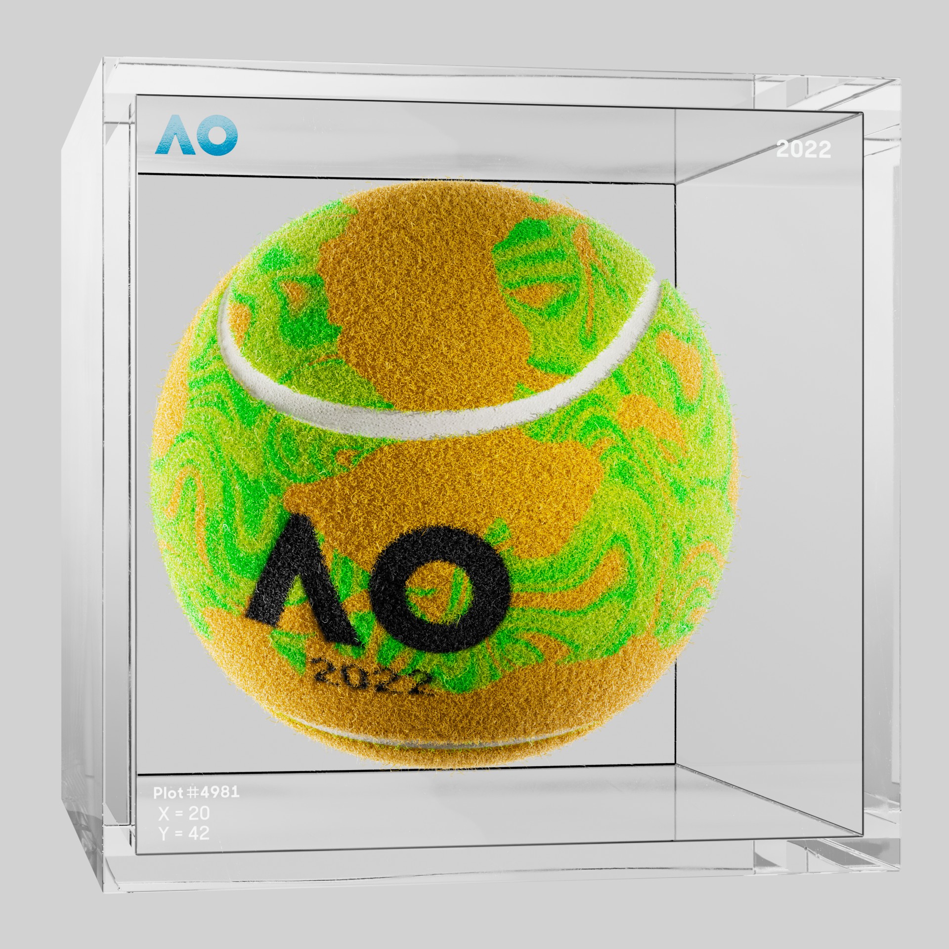 The Australian Open - The Australian Open Art Ball - AO Art Ball #6275 - NFT # 6275