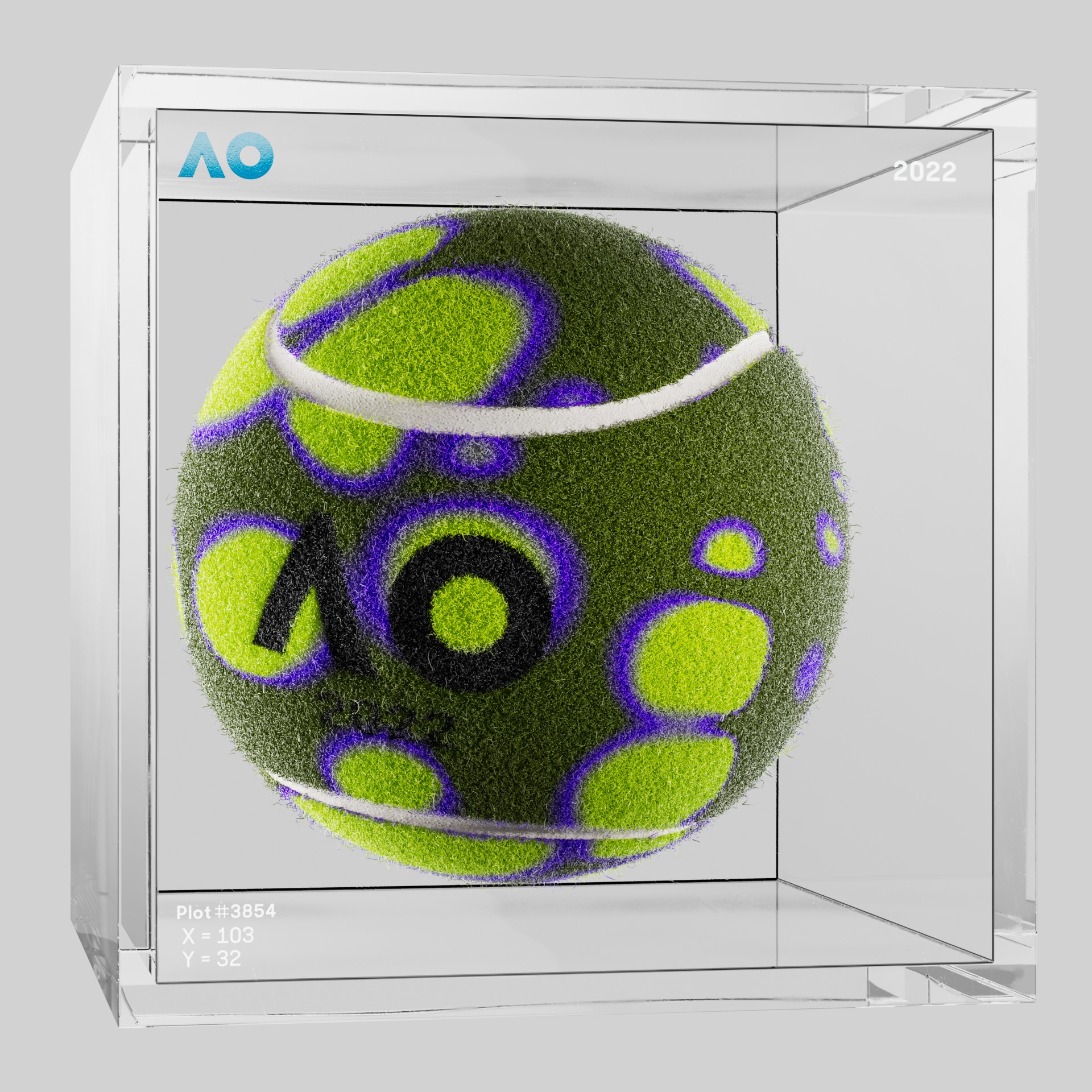 The Australian Open - The Australian Open Art Ball - AO Art Ball #628 - NFT # 628