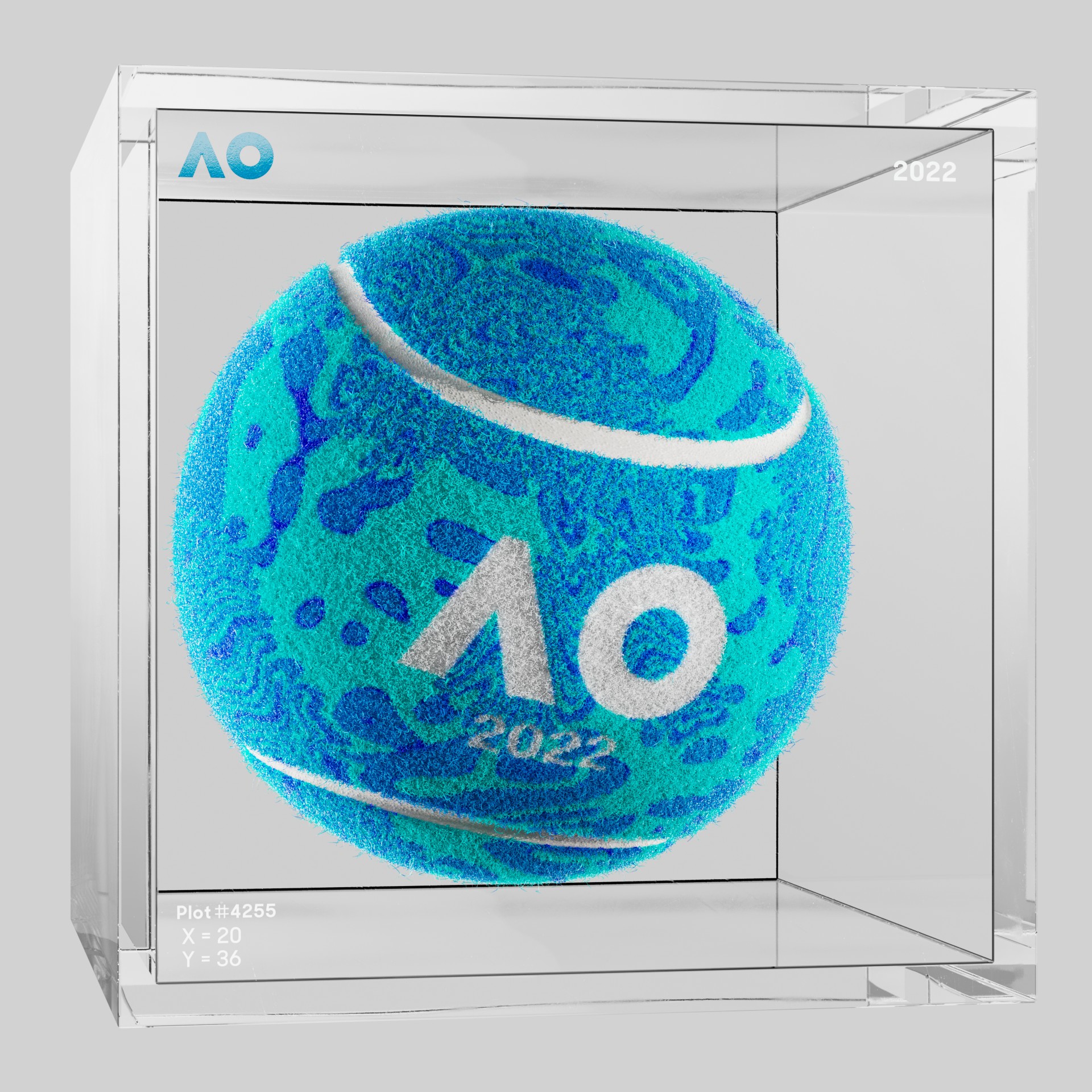 The Australian Open - The Australian Open Art Ball - AO Art Ball #6280 - NFT # 6280