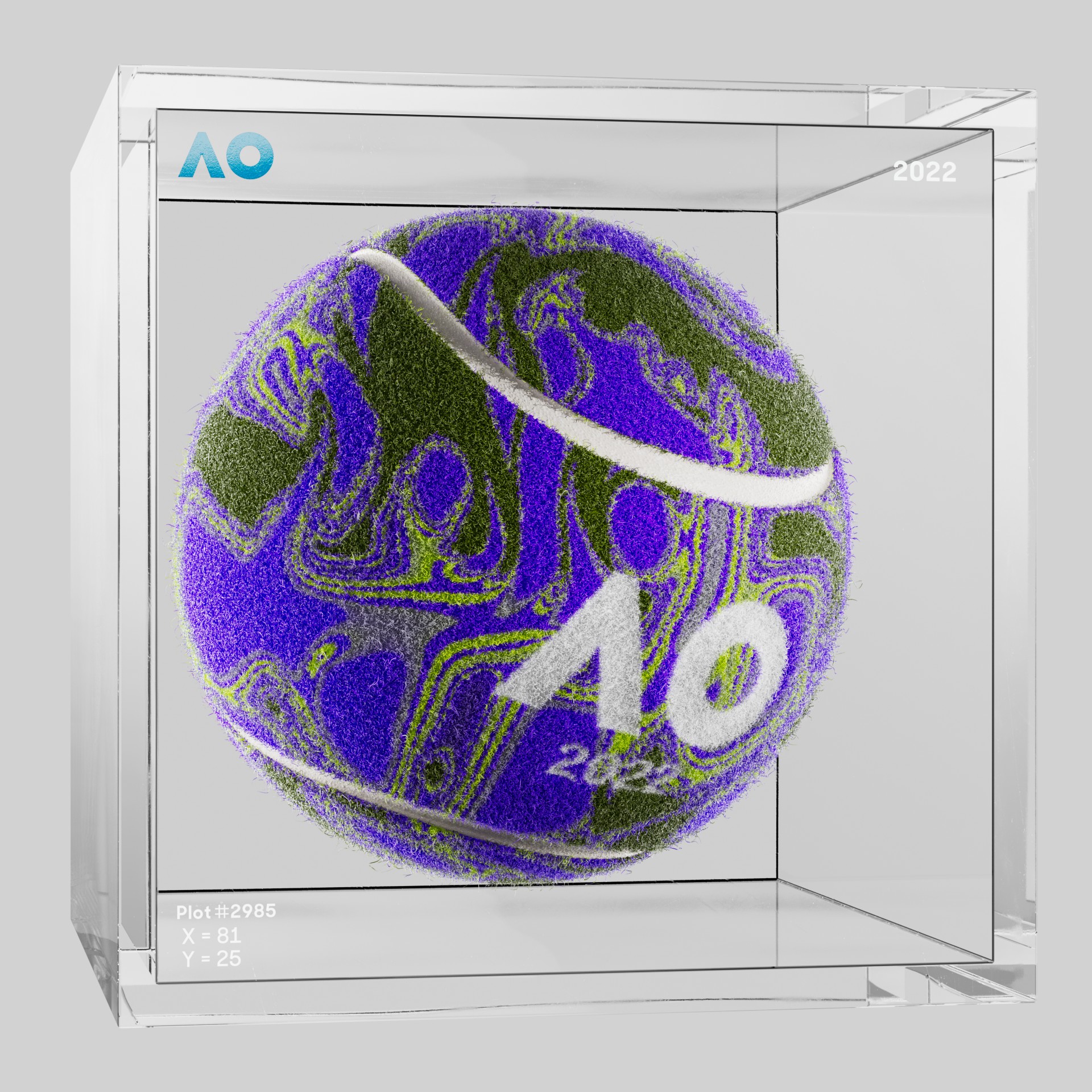 The Australian Open - The Australian Open Art Ball - AO Art Ball #6281 - NFT # 6281