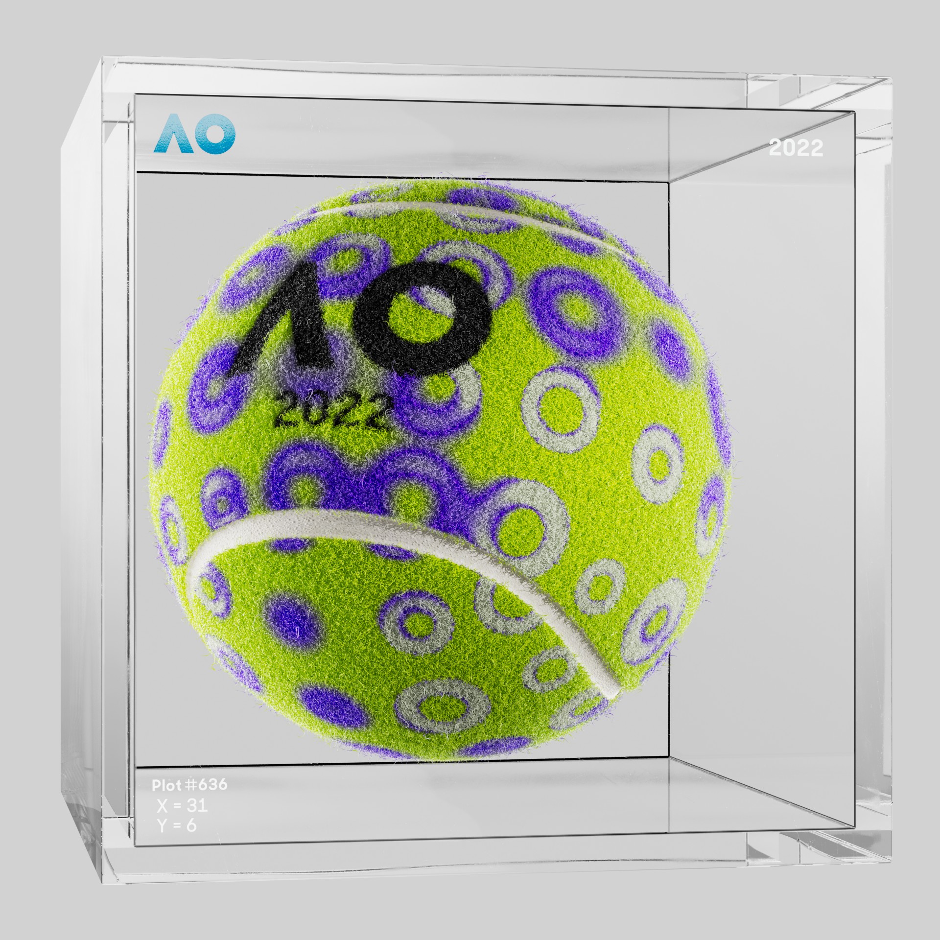 The Australian Open - The Australian Open Art Ball - AO Art Ball #6288 - NFT # 6288