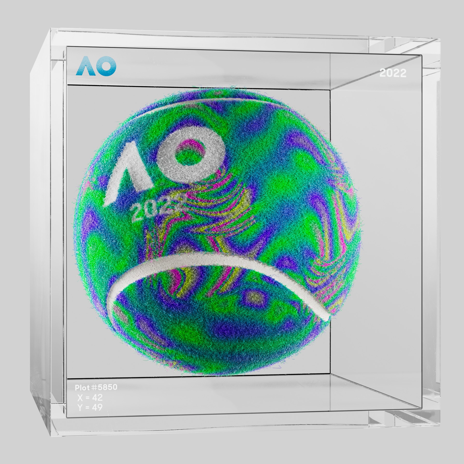 The Australian Open - The Australian Open Art Ball - AO Art Ball #629 - NFT # 629