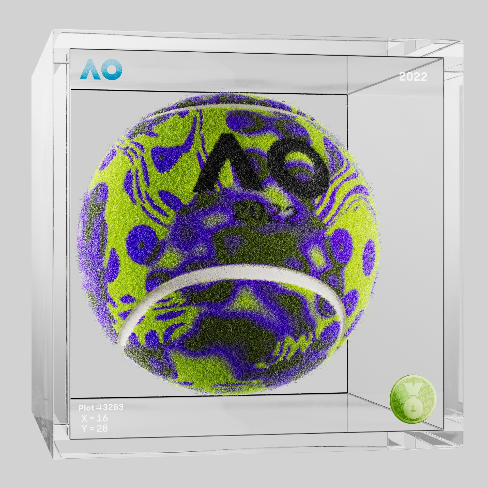 The Australian Open - The Australian Open Art Ball - AO Art Ball #6296 - NFT # 6296