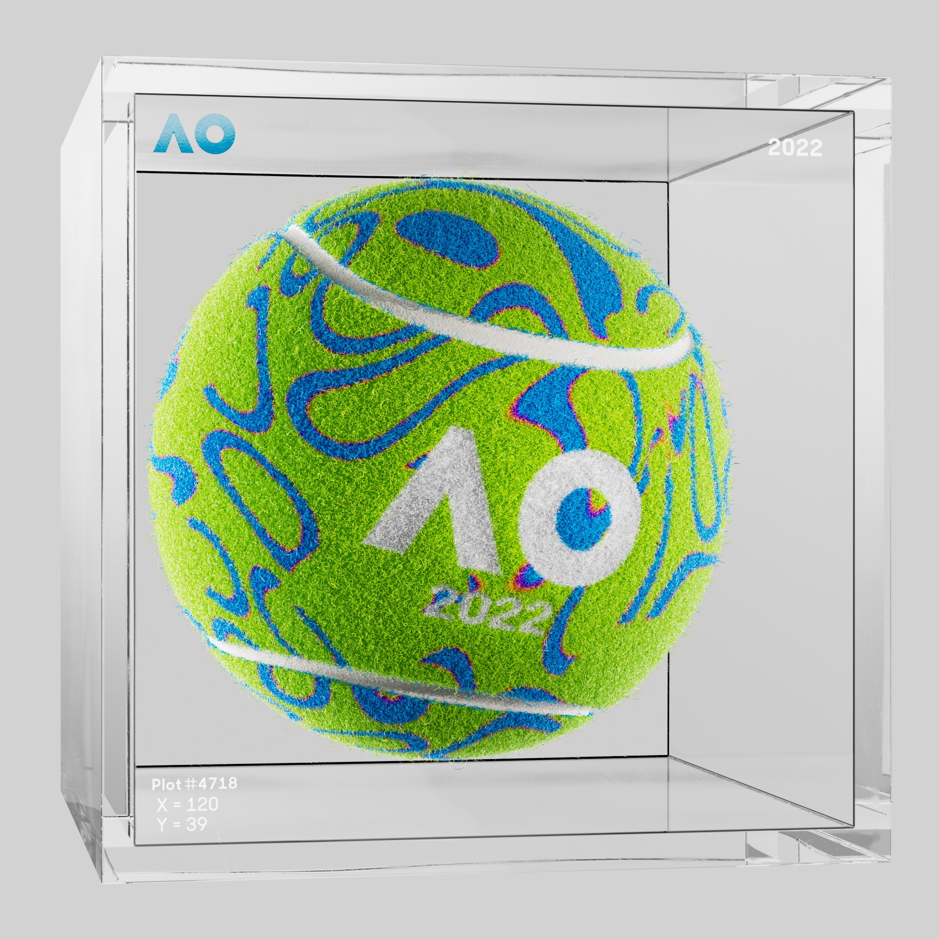 The Australian Open - The Australian Open Art Ball - AO Art Ball #6298 - NFT # 6298