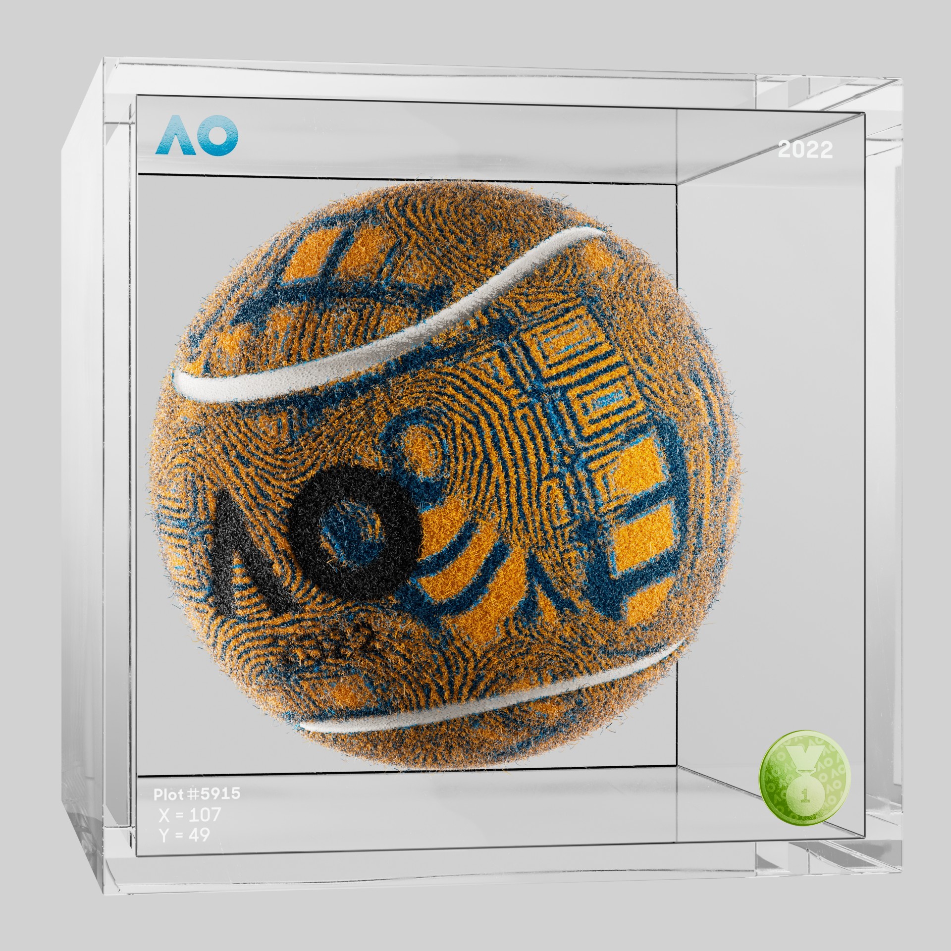 The Australian Open - The Australian Open Art Ball - AO Art Ball #6299 - NFT # 6299