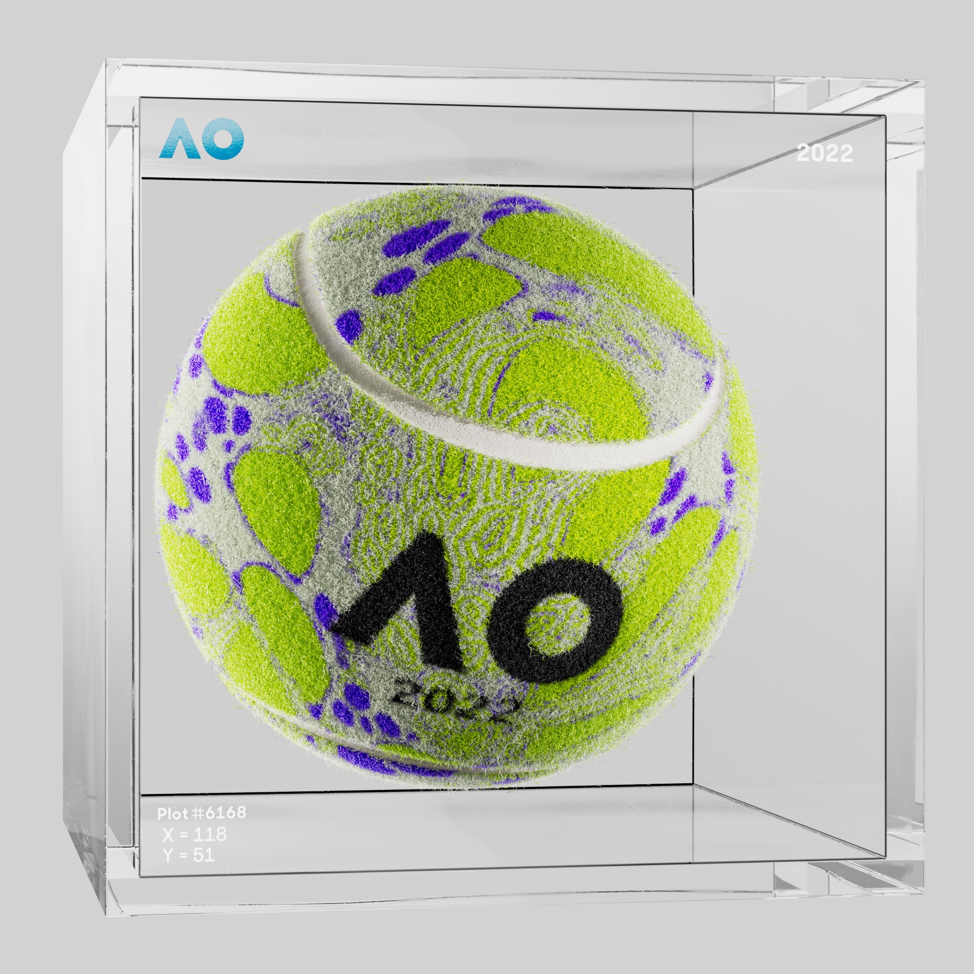 The Australian Open - The Australian Open Art Ball - AO Art Ball #6302 - NFT # 6302