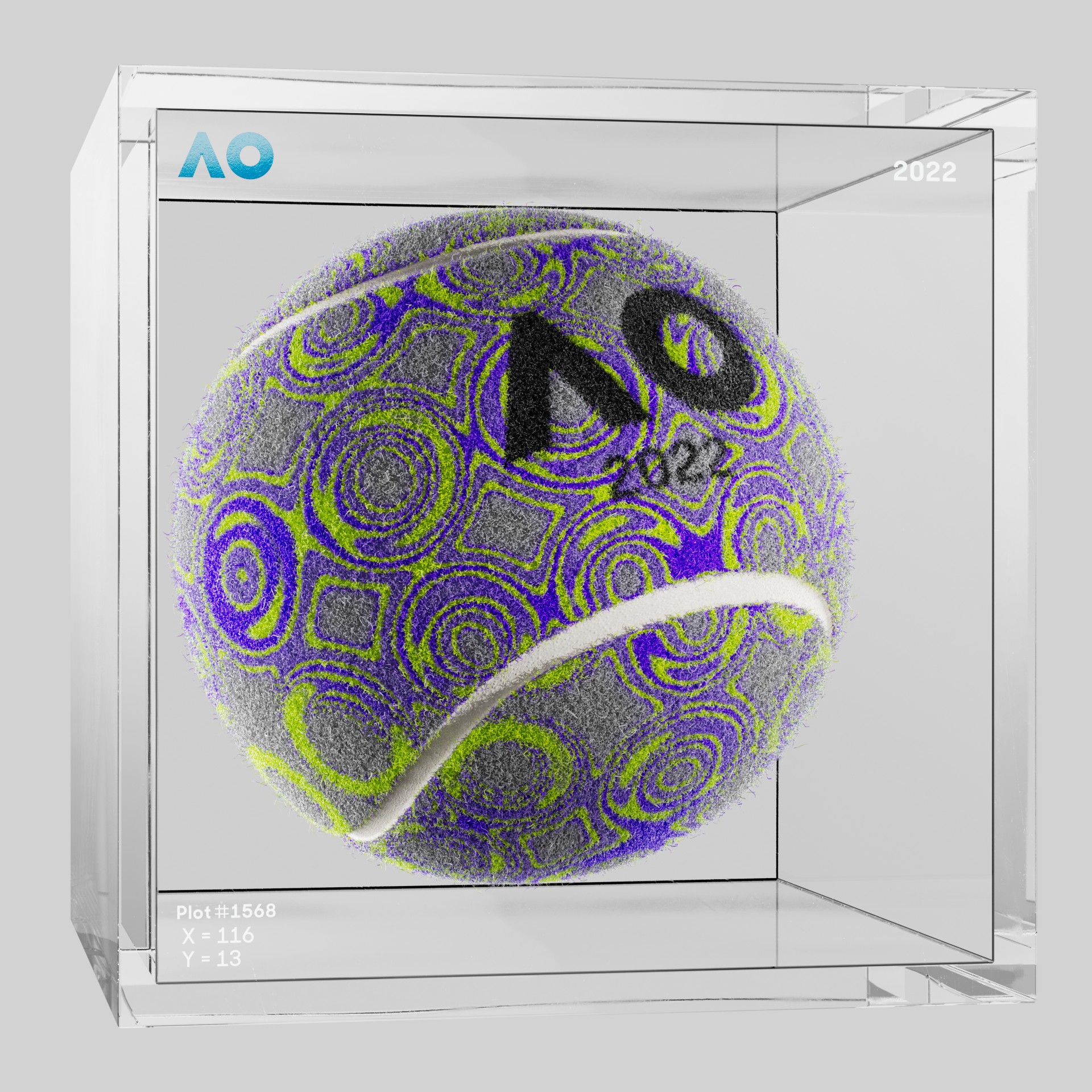 The Australian Open - The Australian Open Art Ball - AO Art Ball #6306 - NFT # 6306