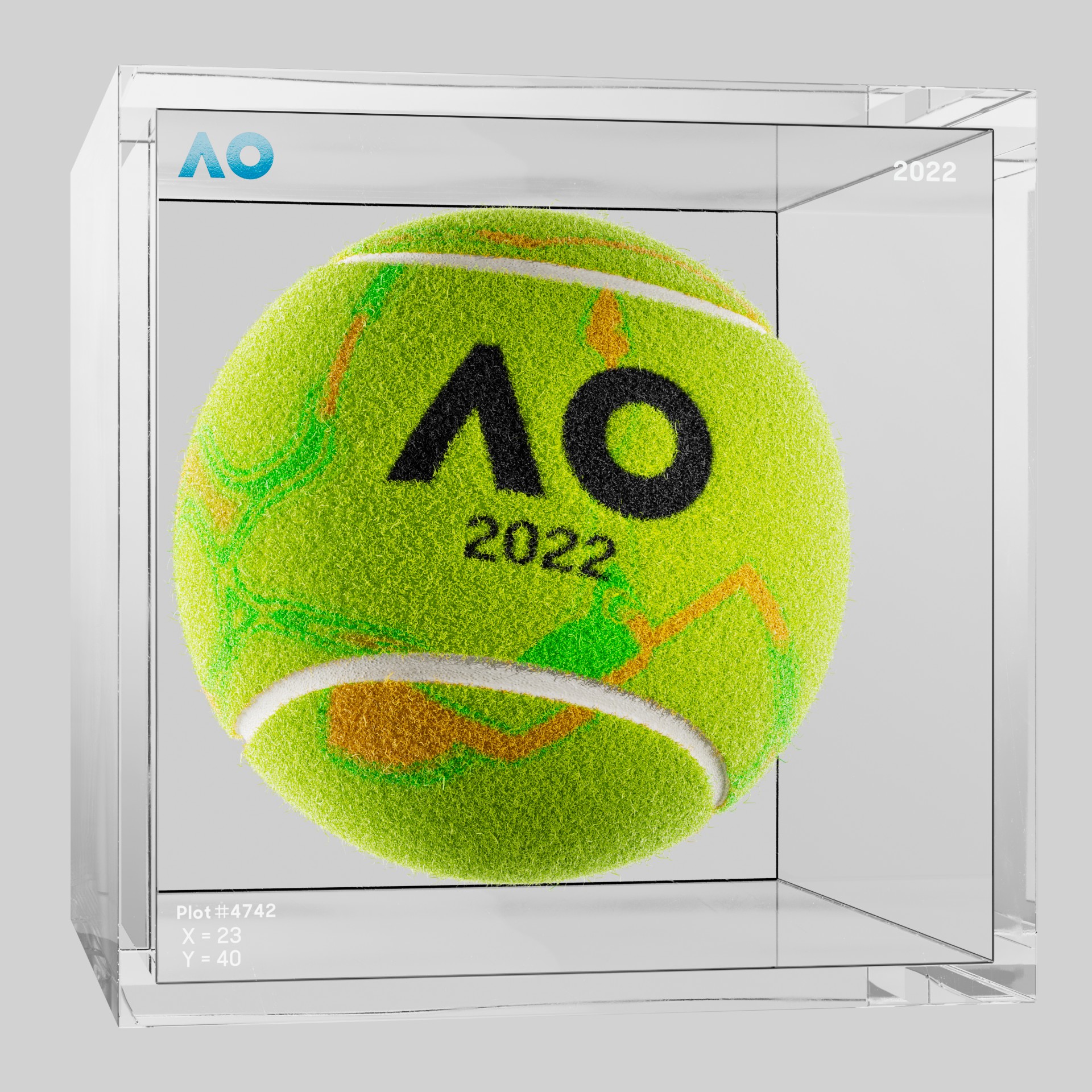 The Australian Open - The Australian Open Art Ball - AO Art Ball #6313 - NFT # 6313