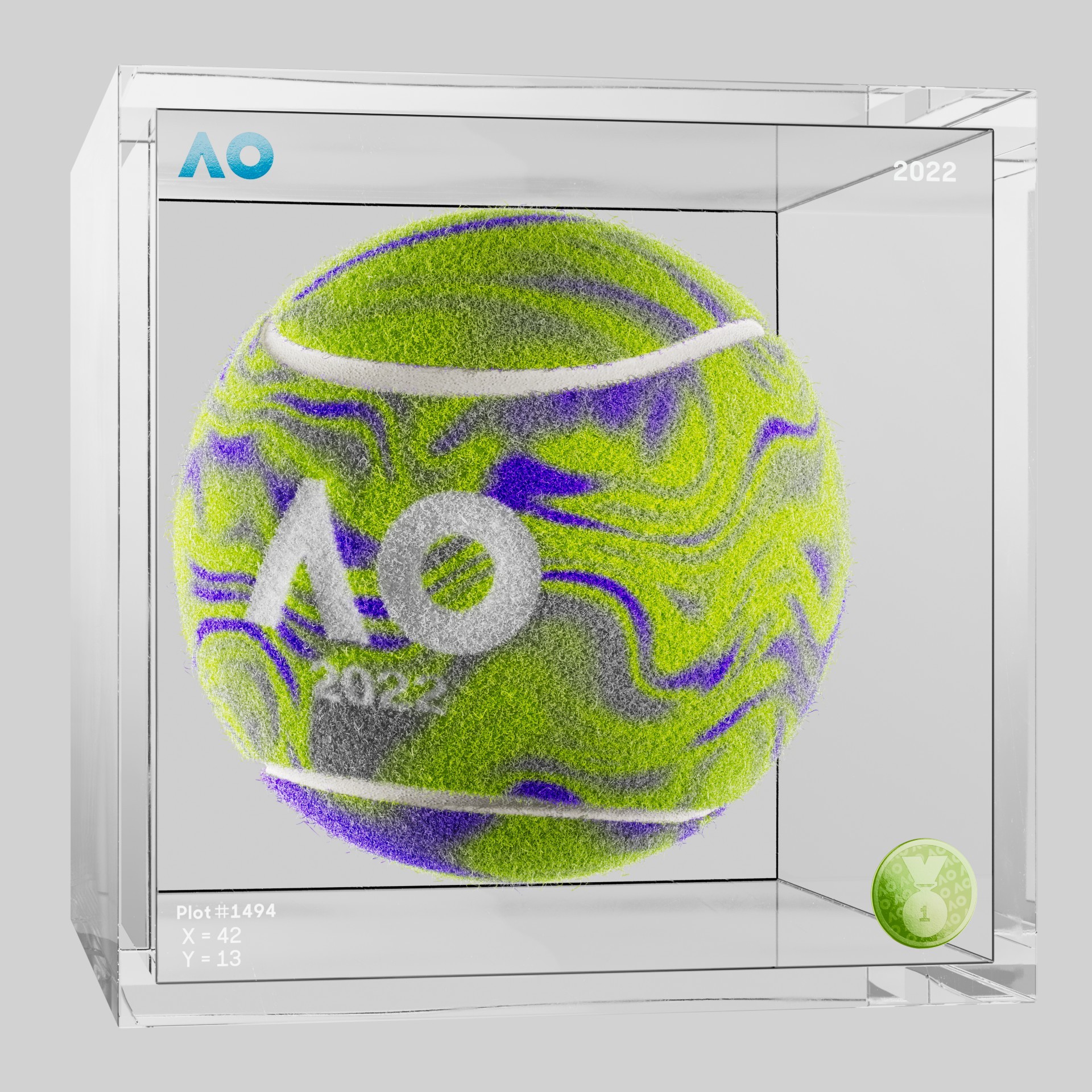 The Australian Open - The Australian Open Art Ball - AO Art Ball #6316 - NFT # 6316