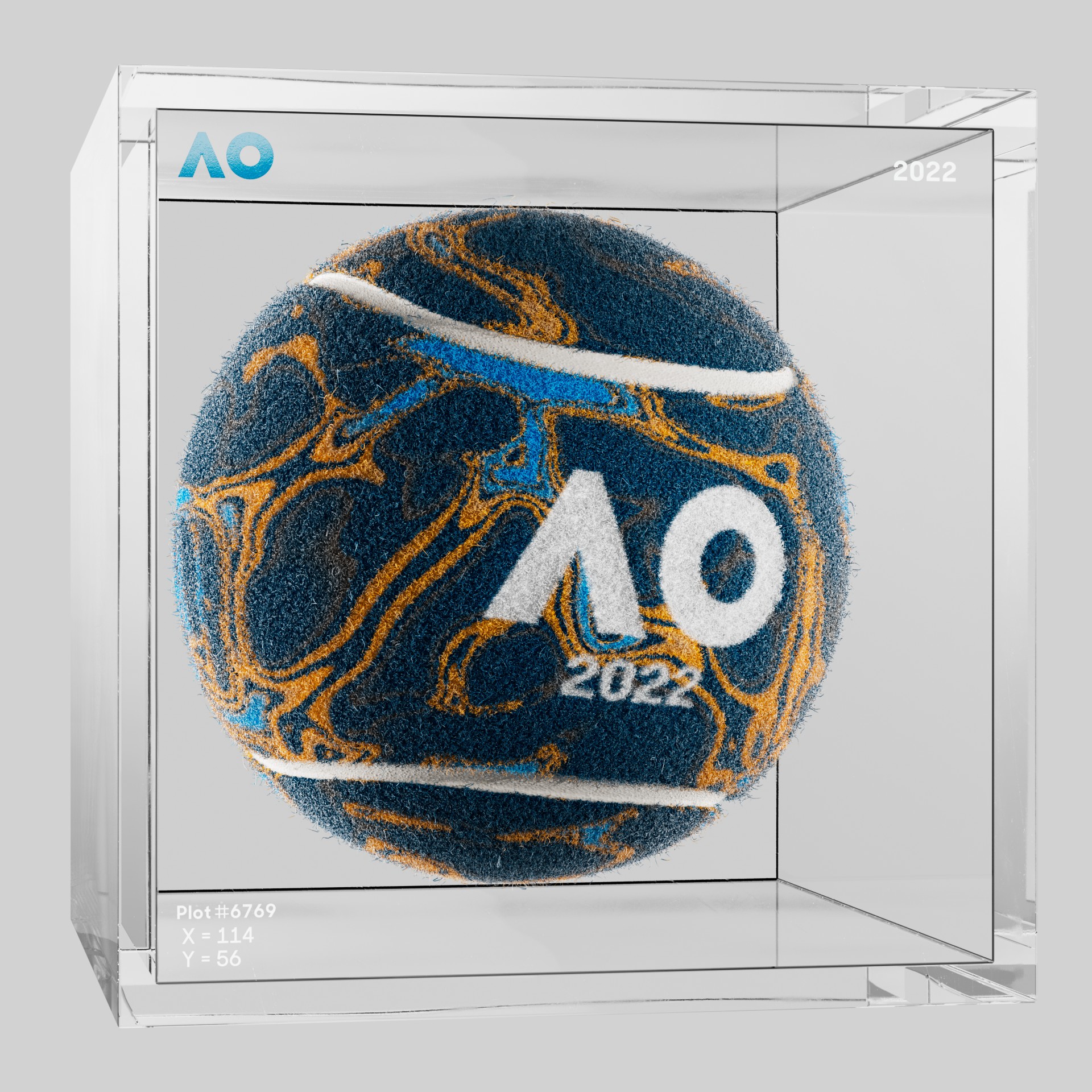 The Australian Open - The Australian Open Art Ball - AO Art Ball #6318 - NFT # 6318