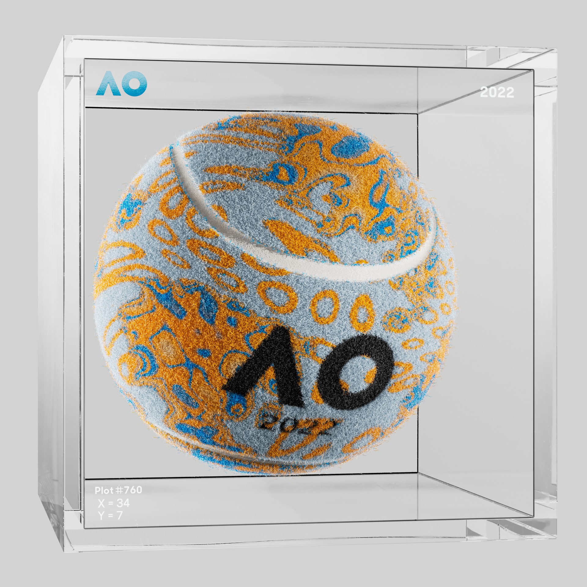 The Australian Open - The Australian Open Art Ball - AO Art Ball #6320 - NFT # 6320