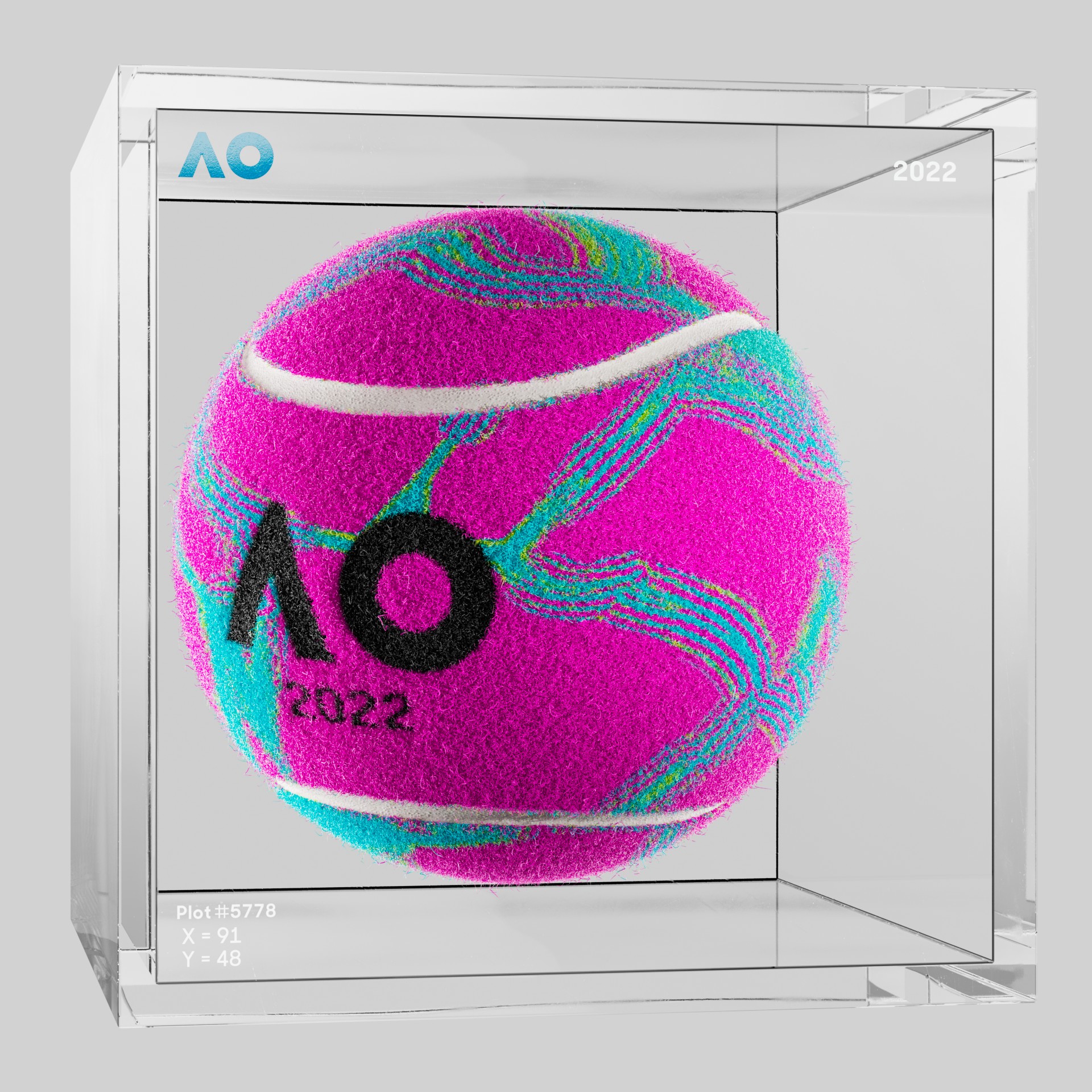 The Australian Open - The Australian Open Art Ball - AO Art Ball #633 - NFT # 633