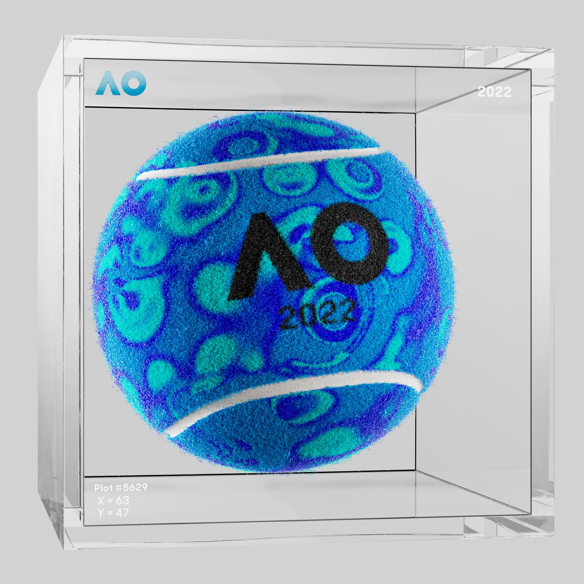 The Australian Open - The Australian Open Art Ball - AO Art Ball #6330 - NFT # 6330