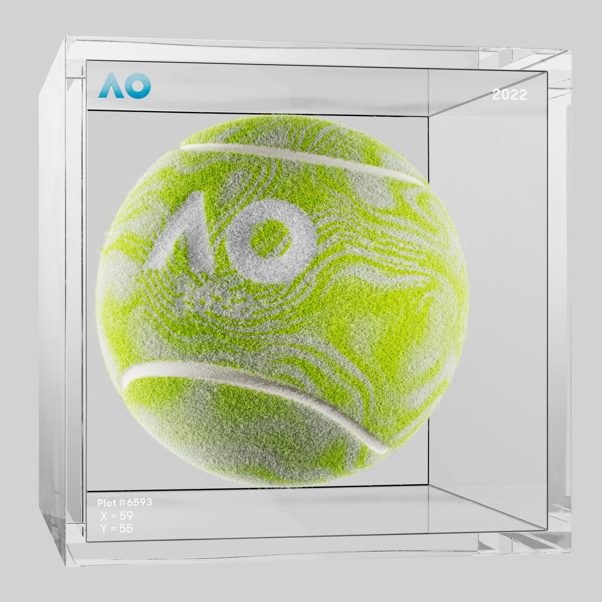 The Australian Open - The Australian Open Art Ball - AO Art Ball #6332 - NFT # 6332