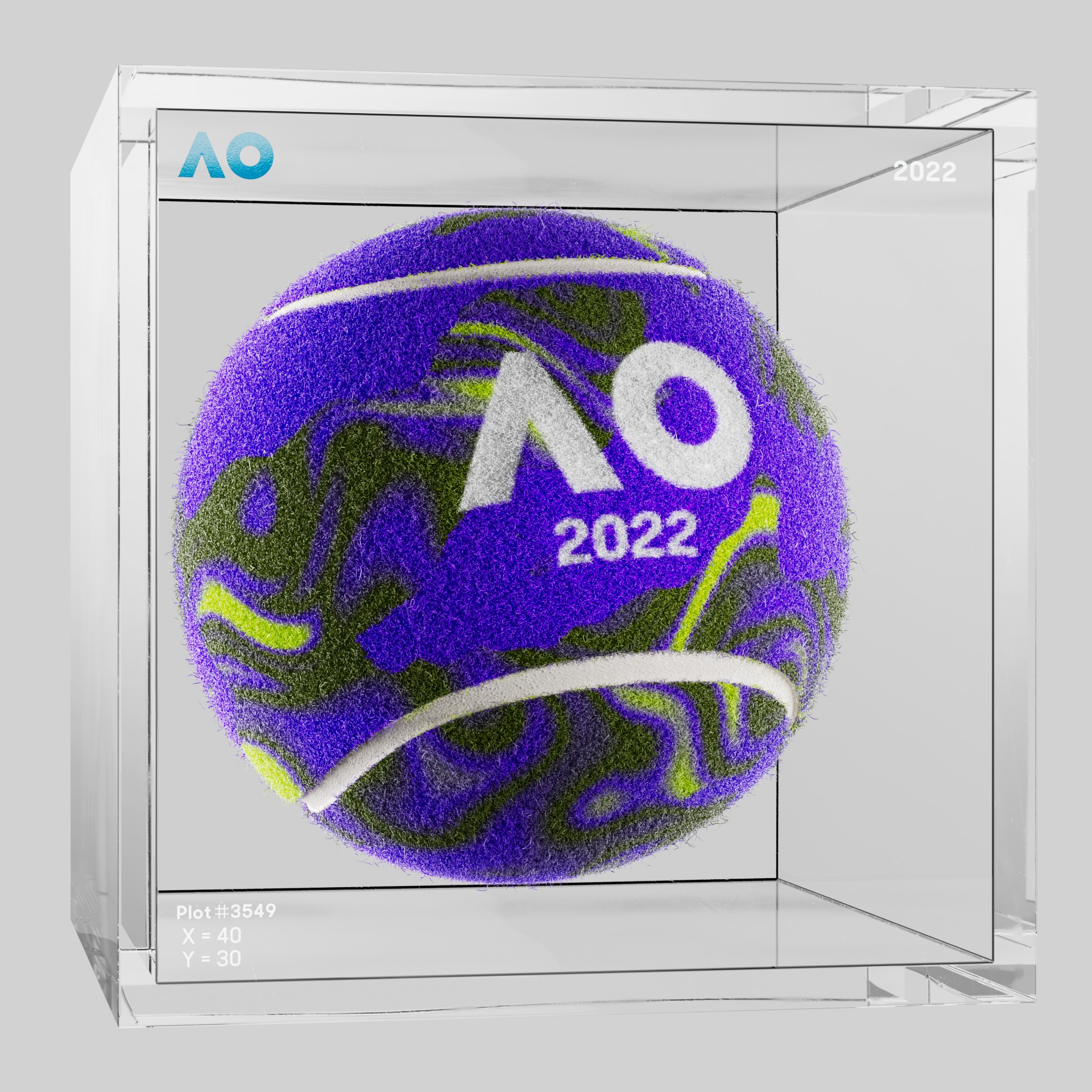 The Australian Open - The Australian Open Art Ball - AO Art Ball #6334 - NFT # 6334