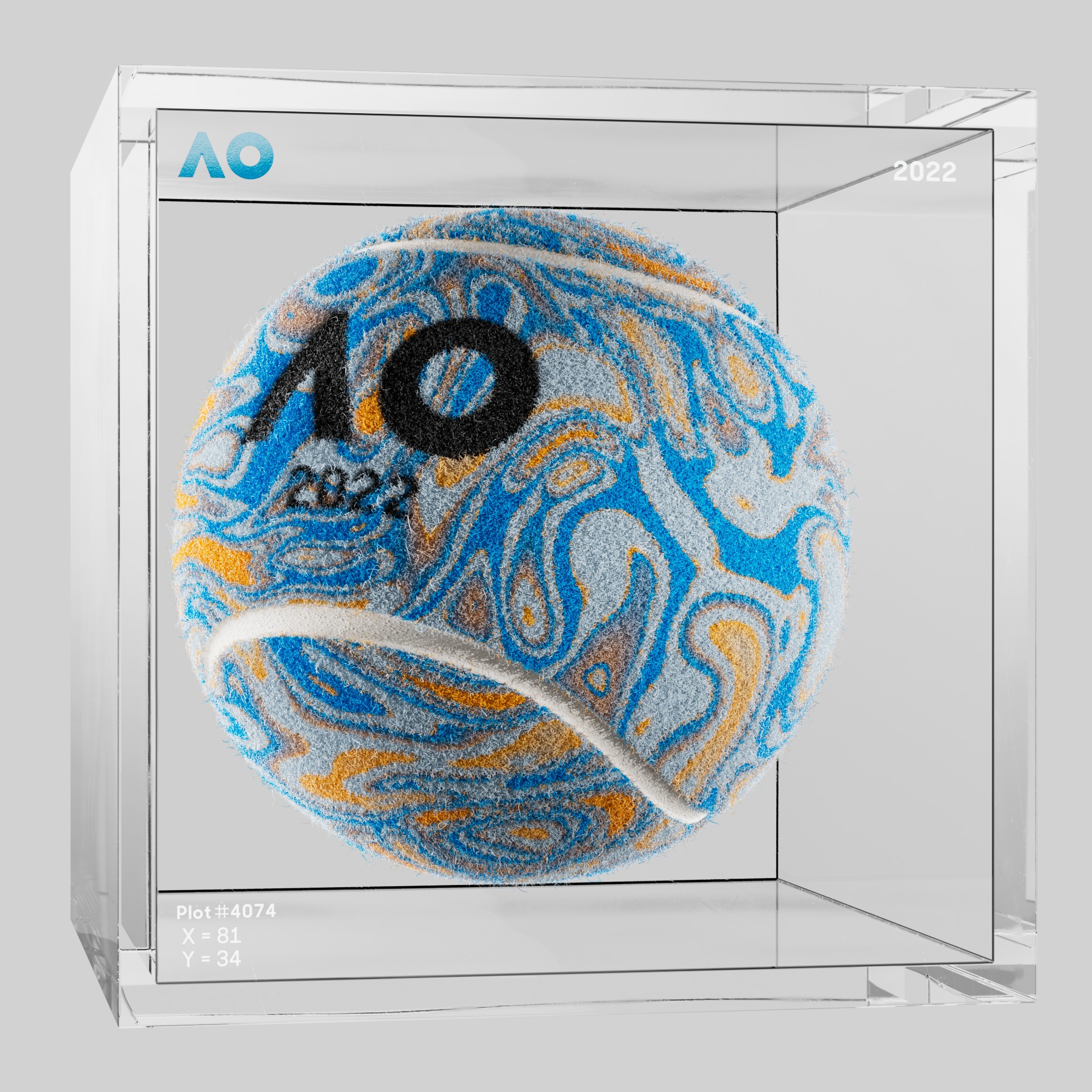 The Australian Open - The Australian Open Art Ball - AO Art Ball #6336 - NFT # 6336