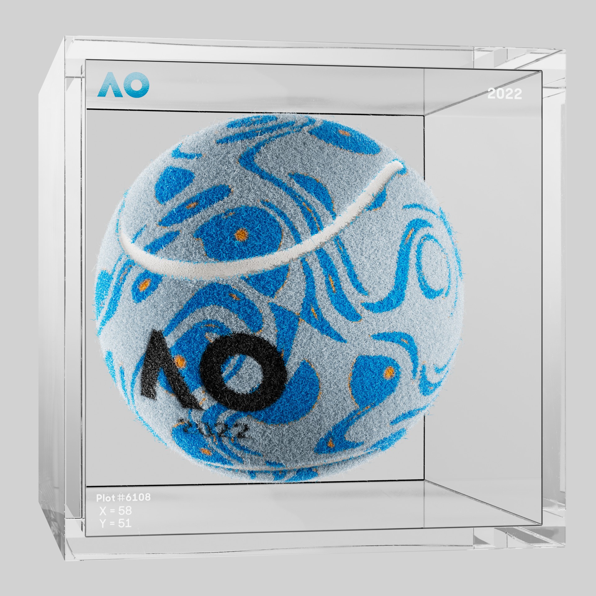The Australian Open - The Australian Open Art Ball - AO Art Ball #6337 - NFT # 6337