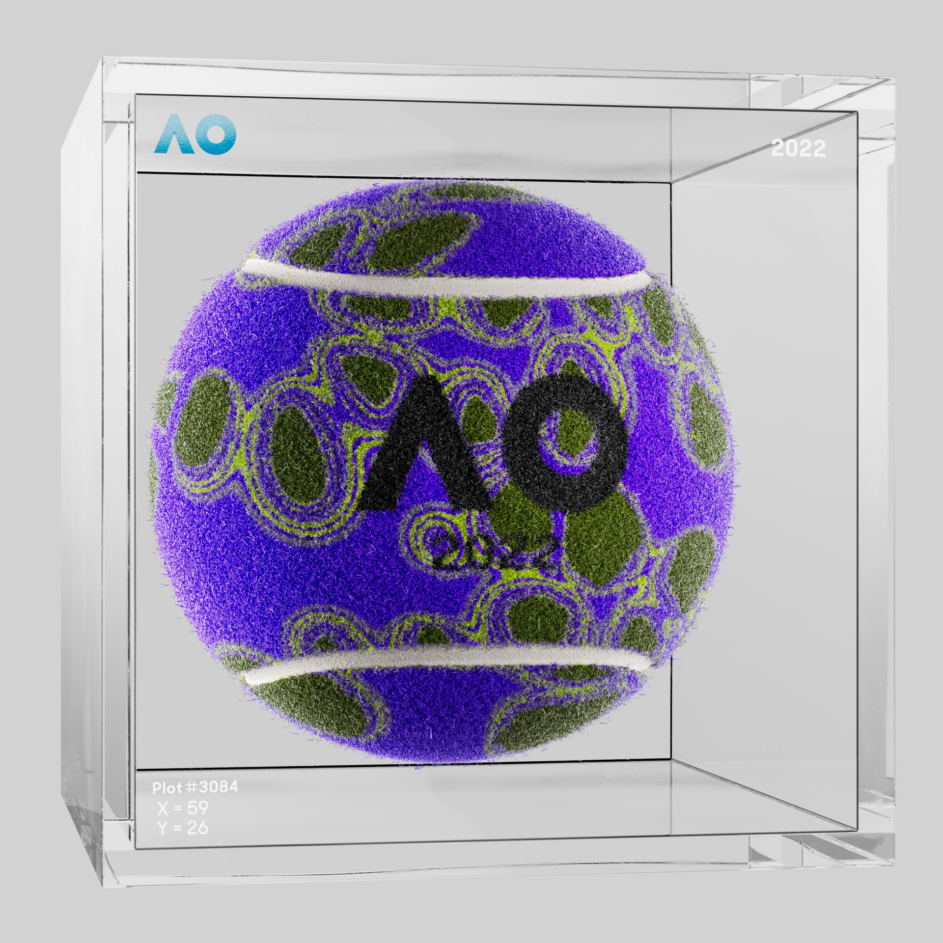 The Australian Open - The Australian Open Art Ball - AO Art Ball #6338 - NFT # 6338