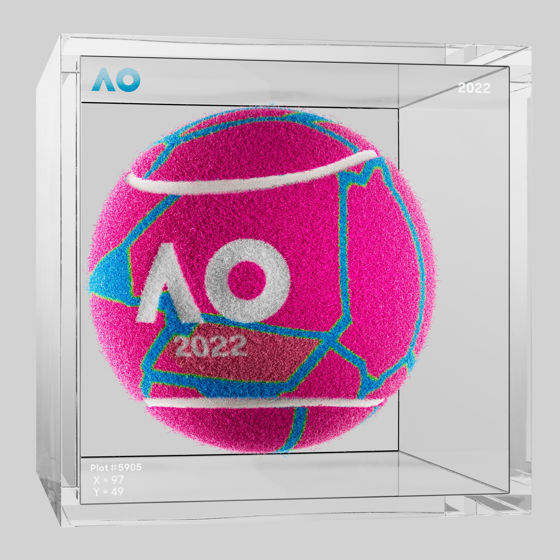 The Australian Open - The Australian Open Art Ball - AO Art Ball #634 - NFT # 634