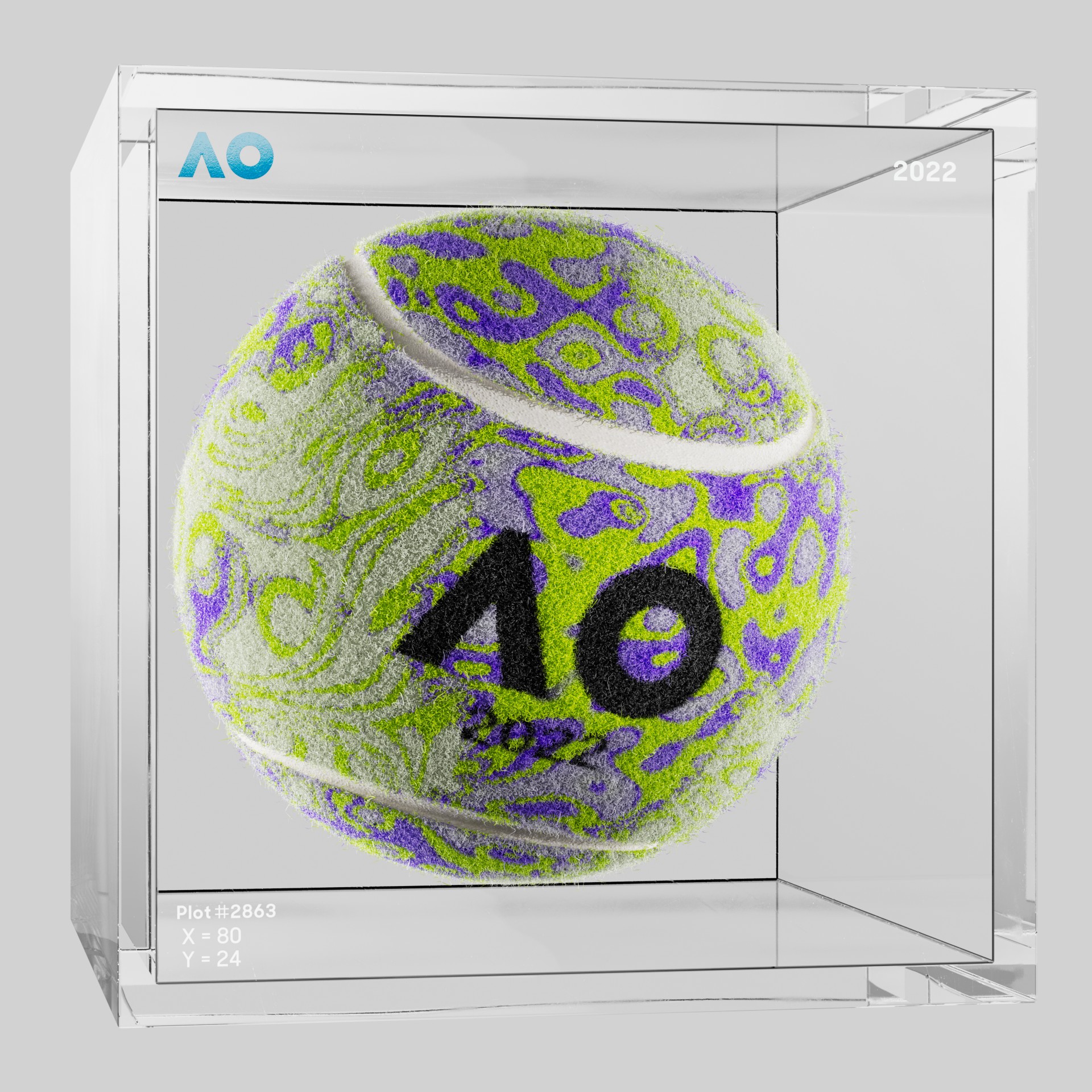 The Australian Open - The Australian Open Art Ball - AO Art Ball #6340 - NFT # 6340