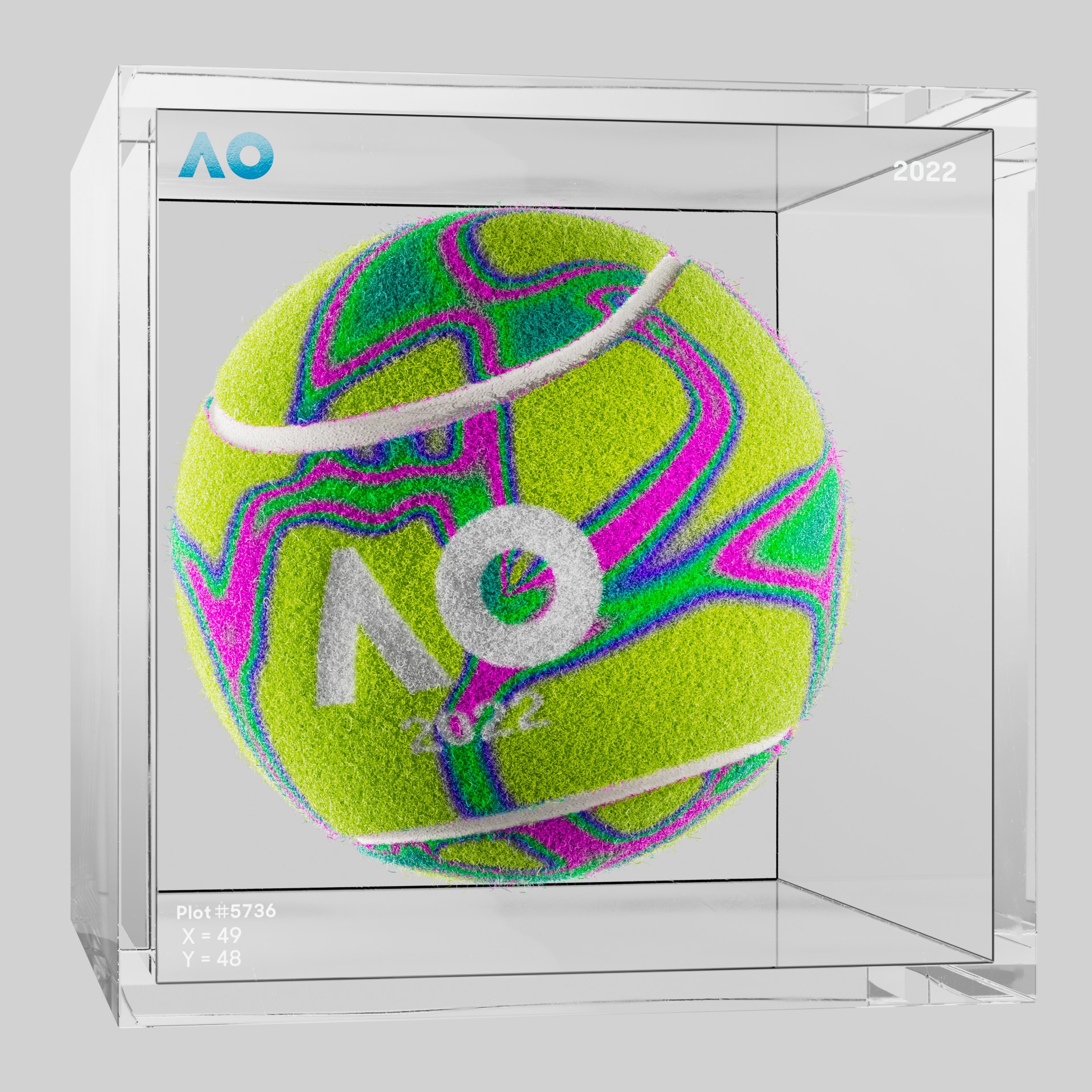 The Australian Open - The Australian Open Art Ball - AO Art Ball #6343 - NFT # 6343