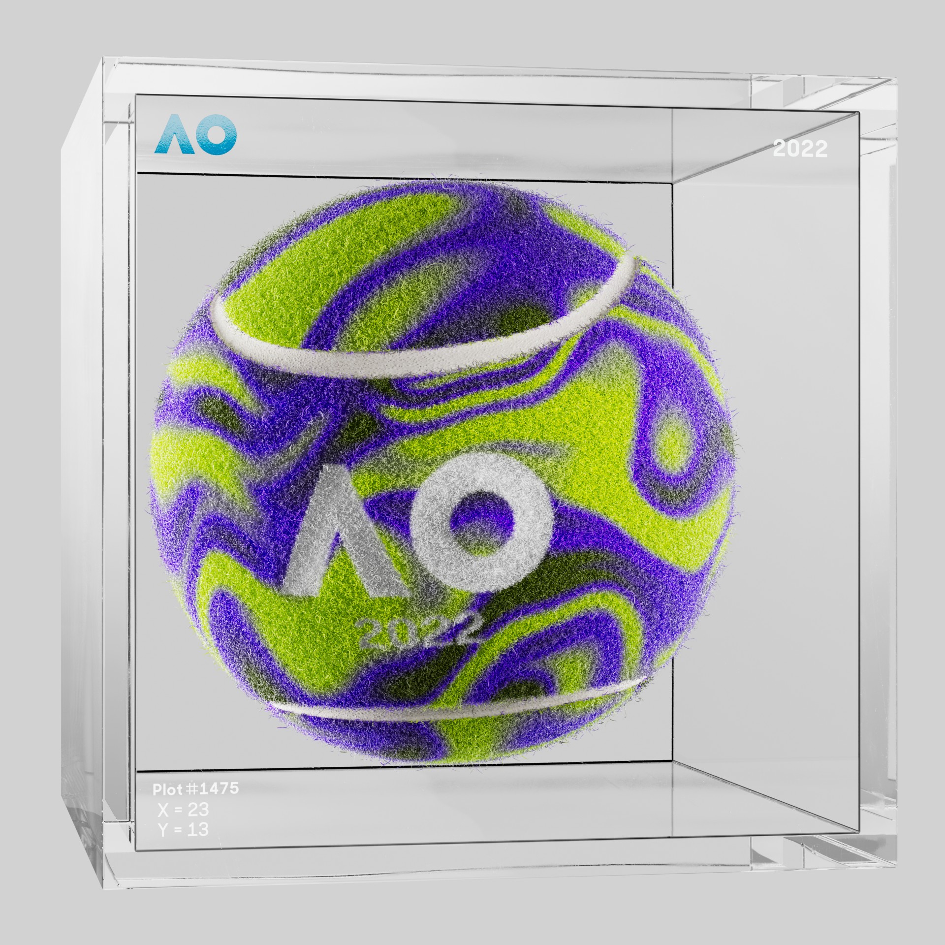 The Australian Open - The Australian Open Art Ball - AO Art Ball #6345 - NFT # 6345