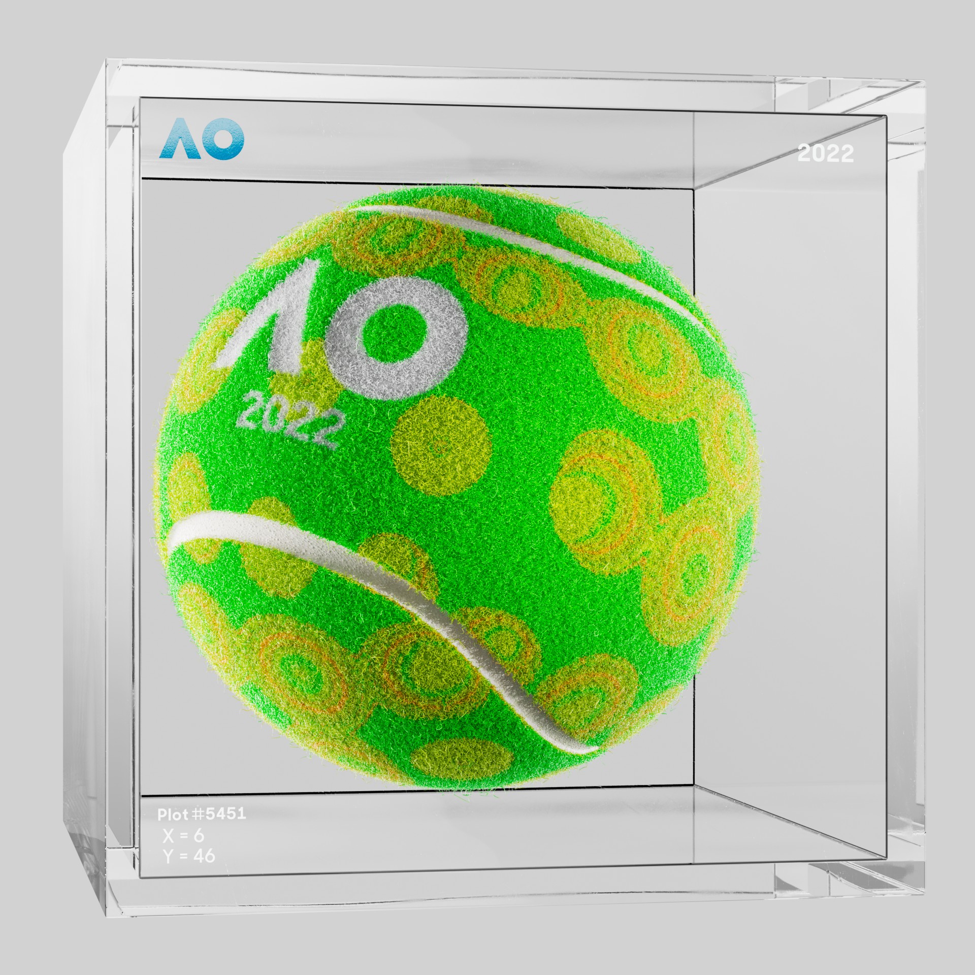 The Australian Open - The Australian Open Art Ball - AO Art Ball #6348 - NFT # 6348