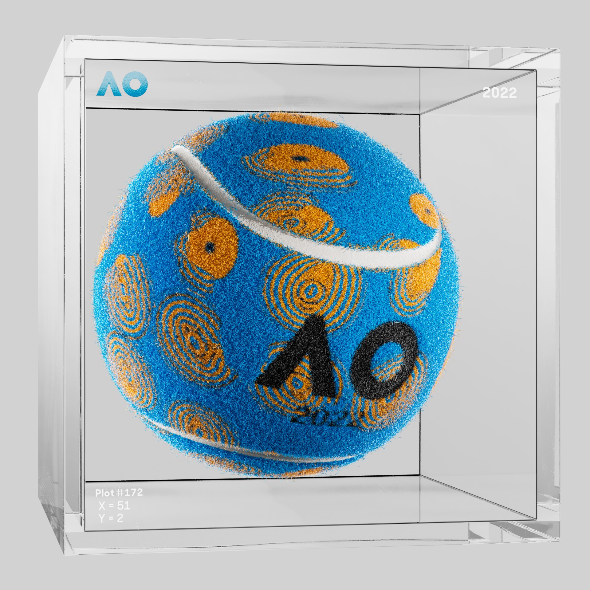 The Australian Open - The Australian Open Art Ball - AO Art Ball #635 - NFT # 635