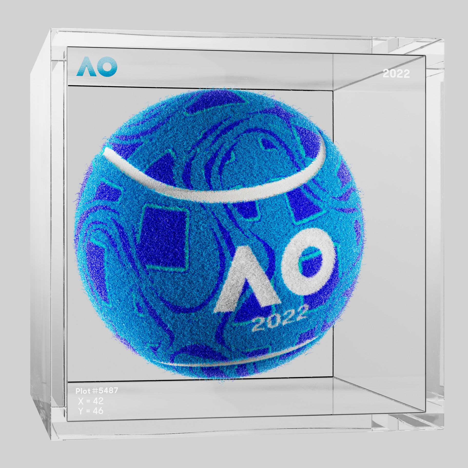 The Australian Open - The Australian Open Art Ball - AO Art Ball #6351 - NFT # 6351