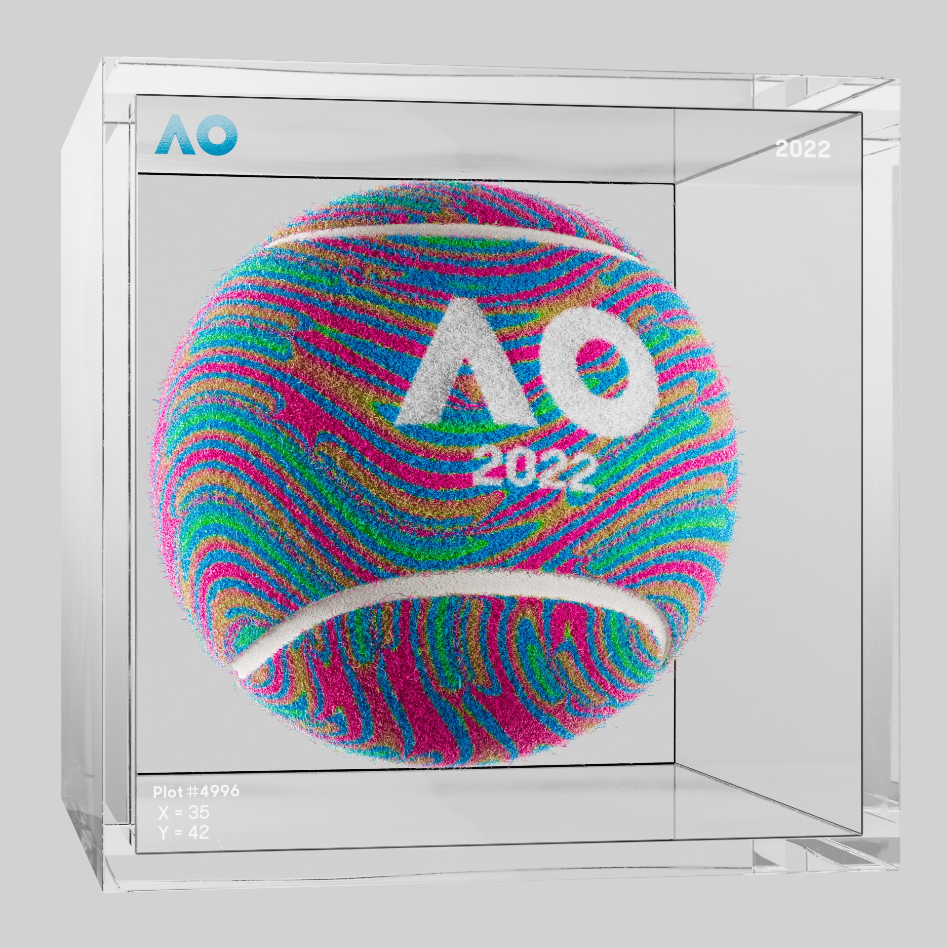 The Australian Open - The Australian Open Art Ball - AO Art Ball #6352 - NFT # 6352