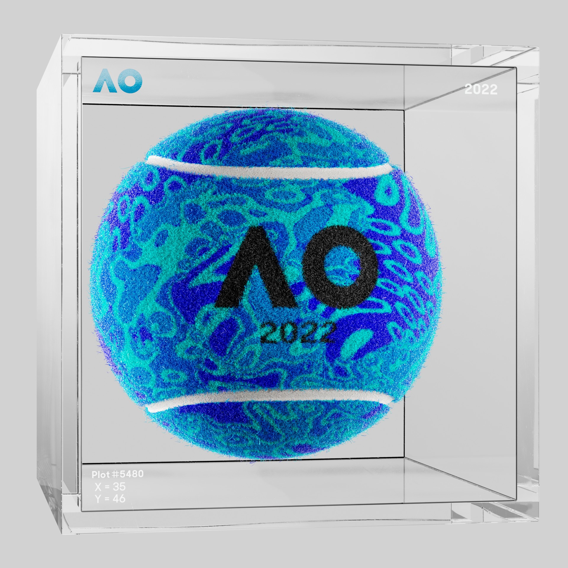 The Australian Open - The Australian Open Art Ball - AO Art Ball #6353 - NFT # 6353