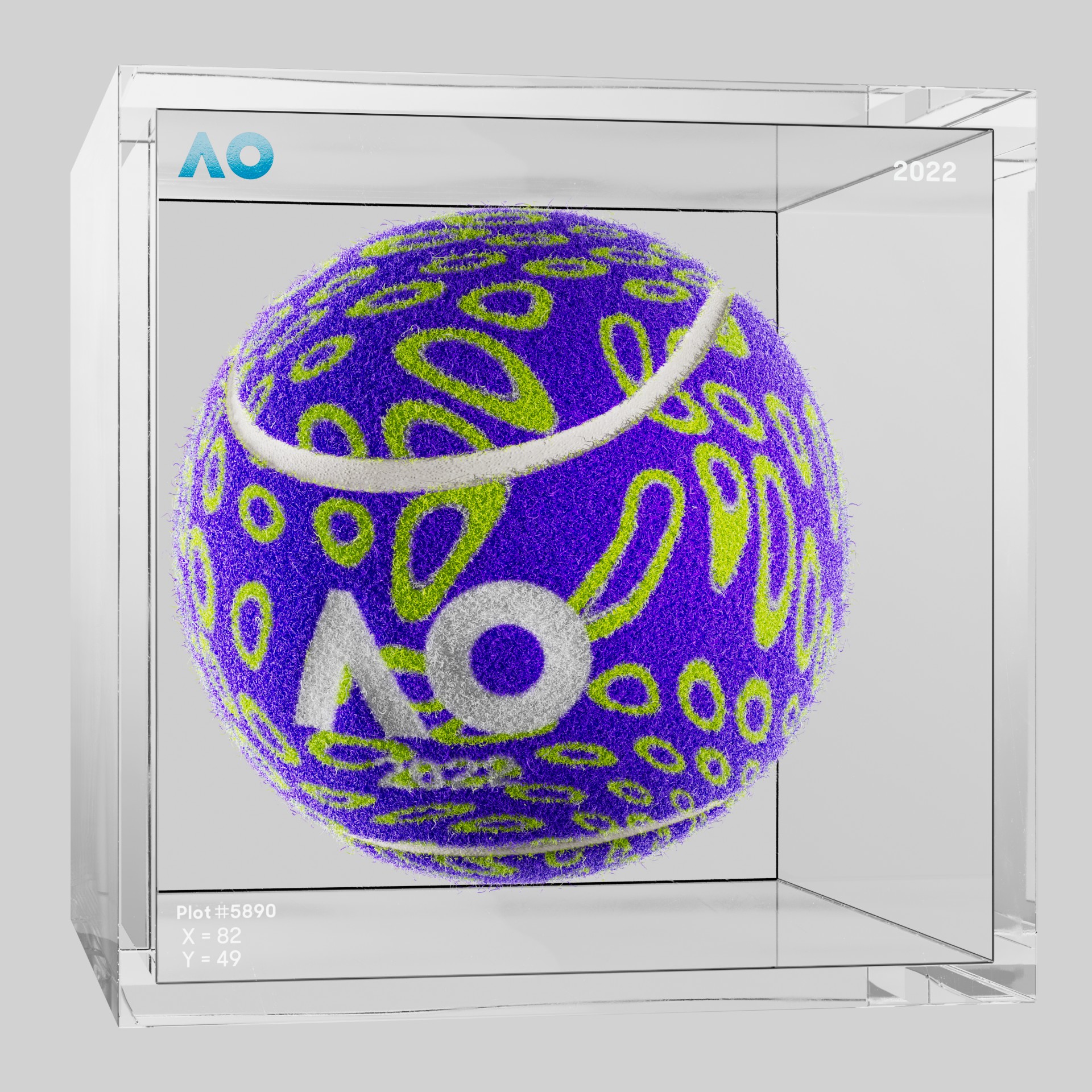 The Australian Open - The Australian Open Art Ball - AO Art Ball #6354 - NFT # 6354
