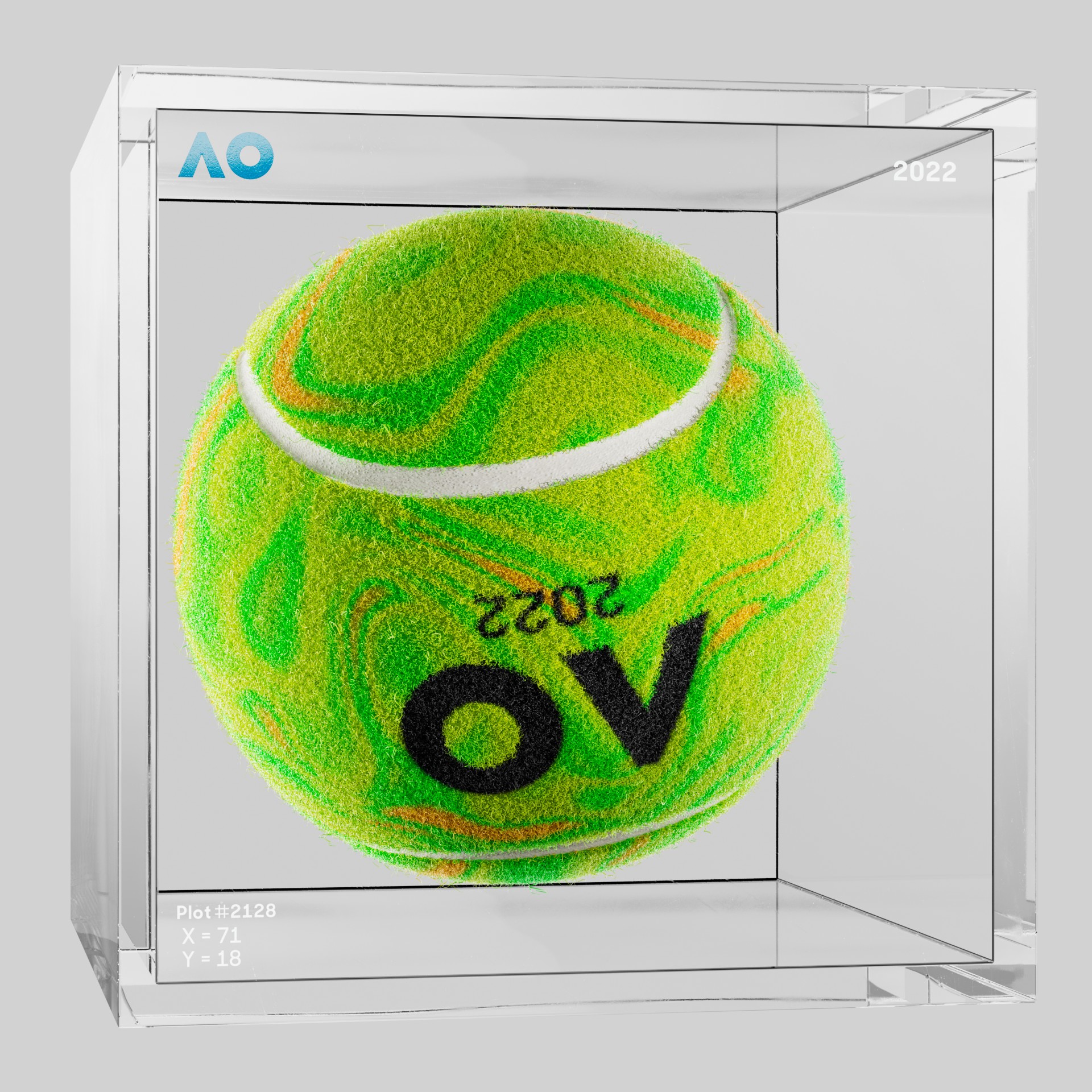 The Australian Open - The Australian Open Art Ball - AO Art Ball #6359 - NFT # 6359