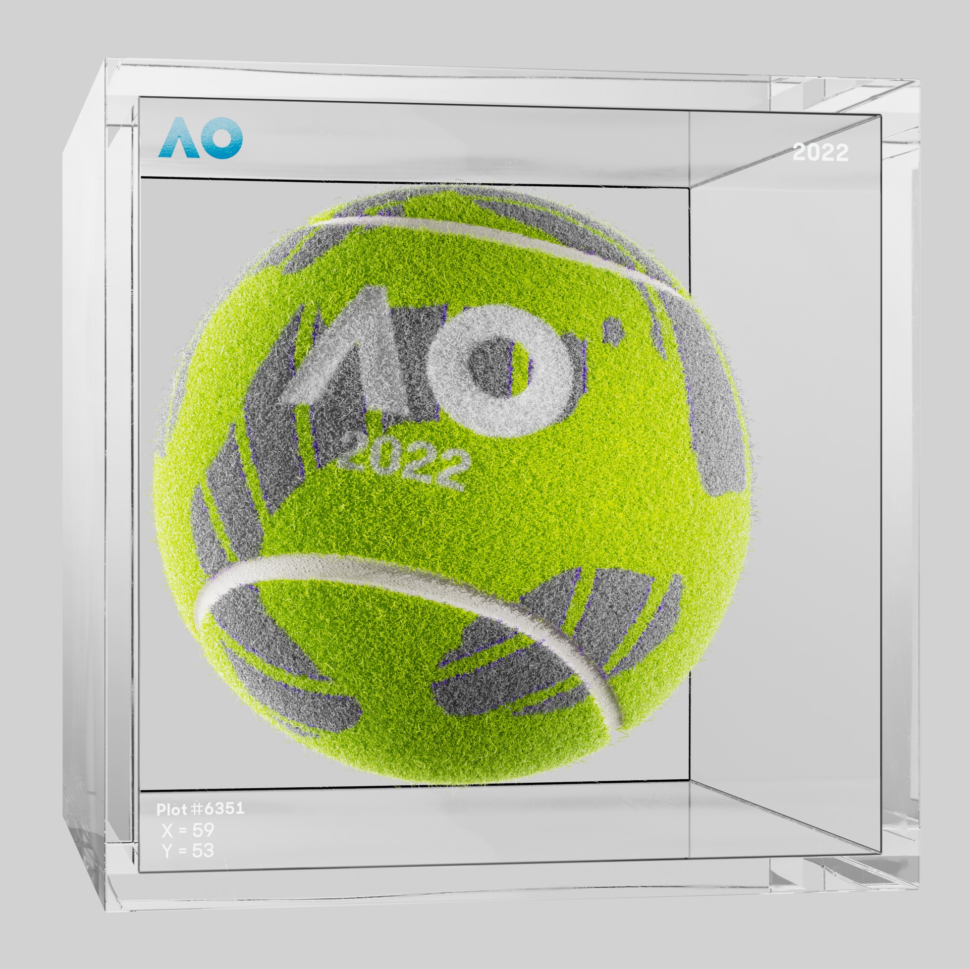 The Australian Open - The Australian Open Art Ball - AO Art Ball #637 - NFT # 637