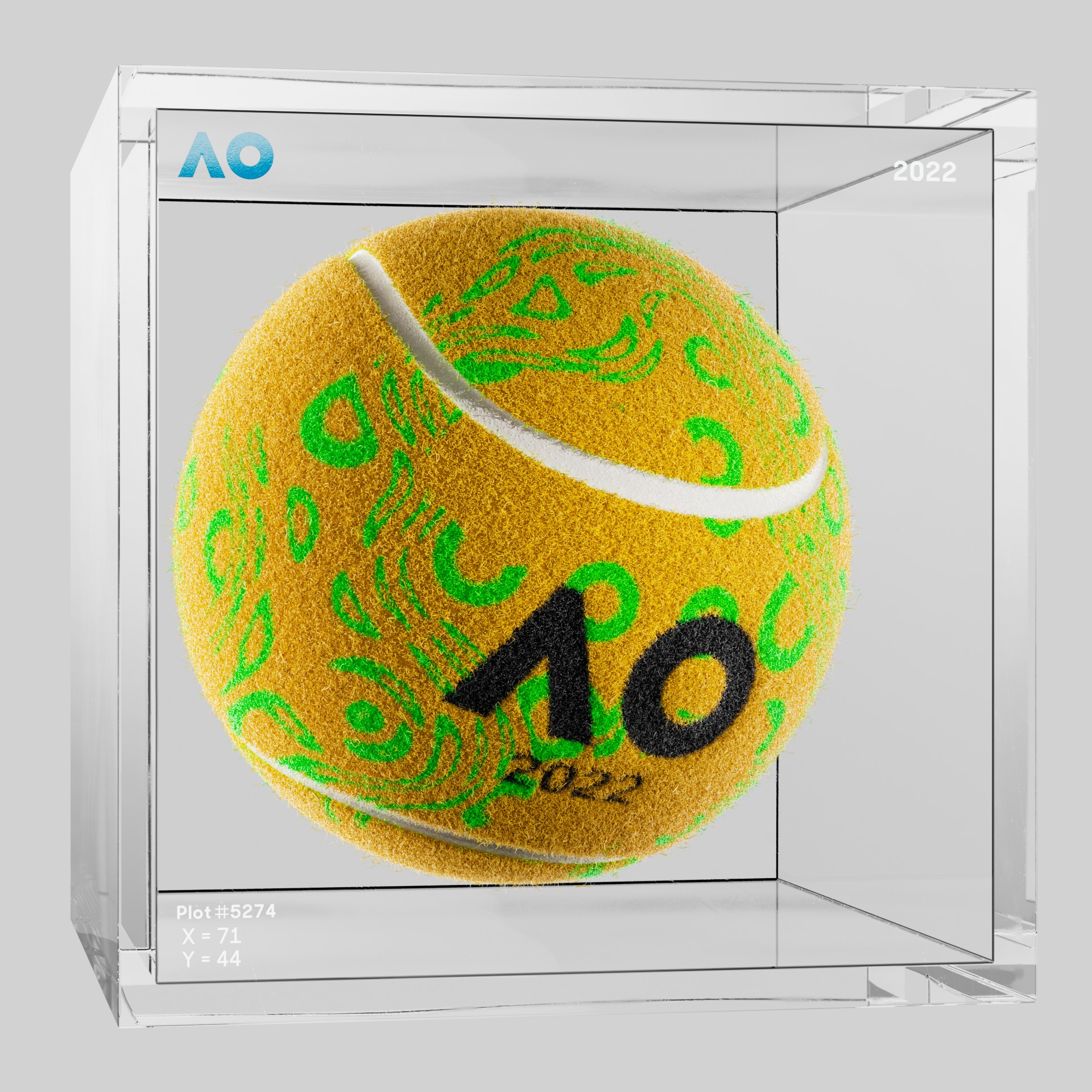 The Australian Open - The Australian Open Art Ball - AO Art Ball #6370 - NFT # 6370