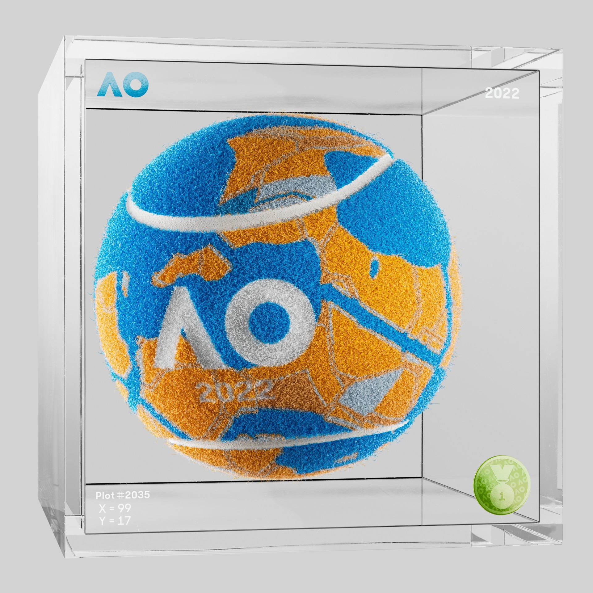The Australian Open - The Australian Open Art Ball - AO Art Ball #6374 - NFT # 6374