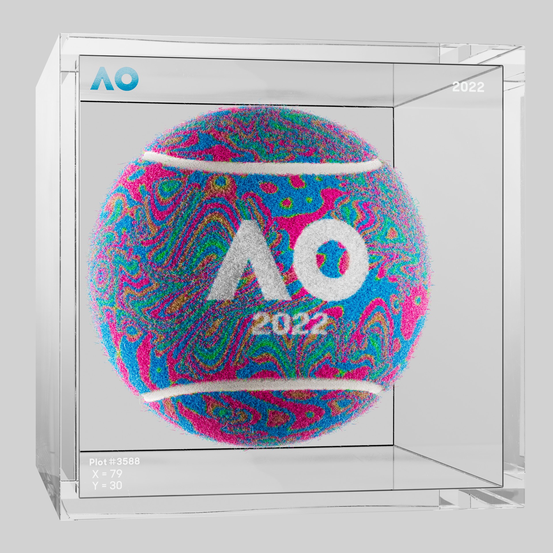 The Australian Open - The Australian Open Art Ball - AO Art Ball #6376 - NFT # 6376