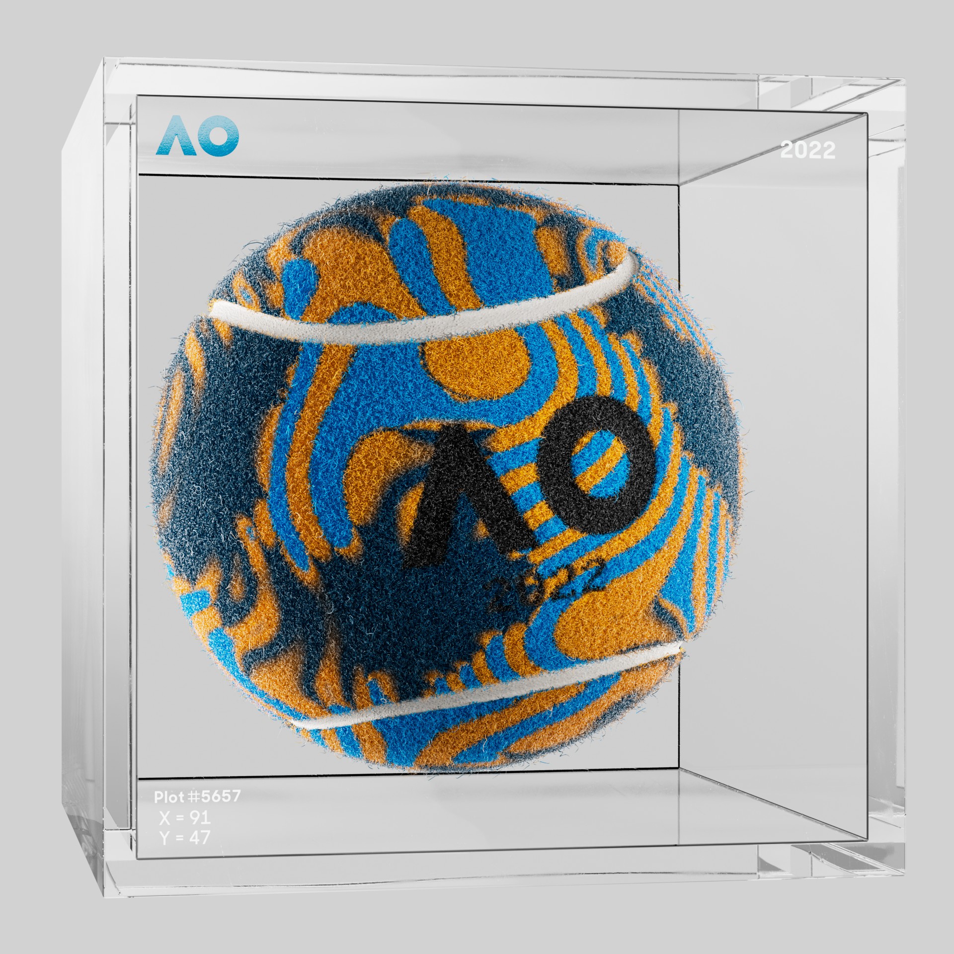 The Australian Open - The Australian Open Art Ball - AO Art Ball #6377 - NFT # 6377