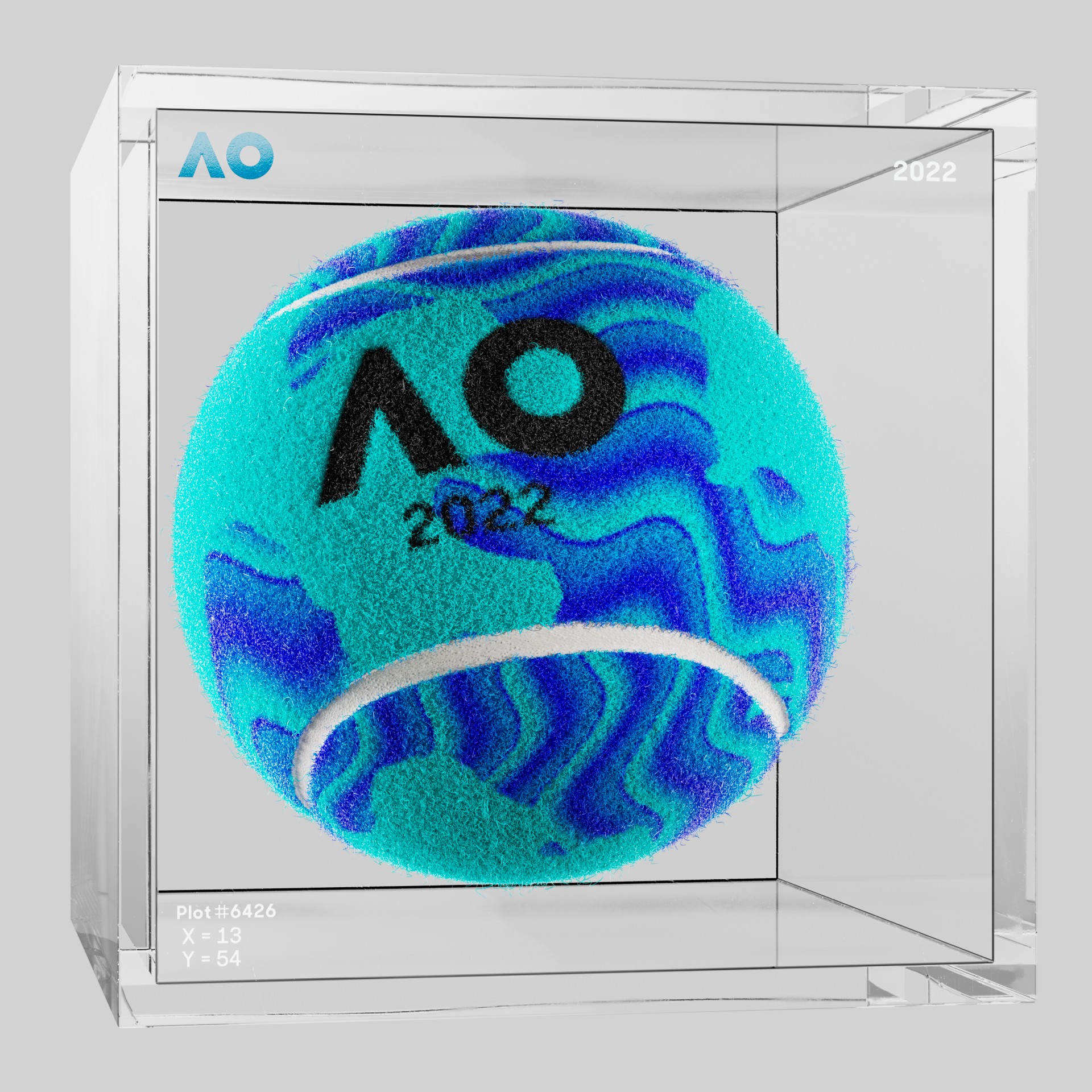 The Australian Open - The Australian Open Art Ball - AO Art Ball #6380 - NFT # 6380