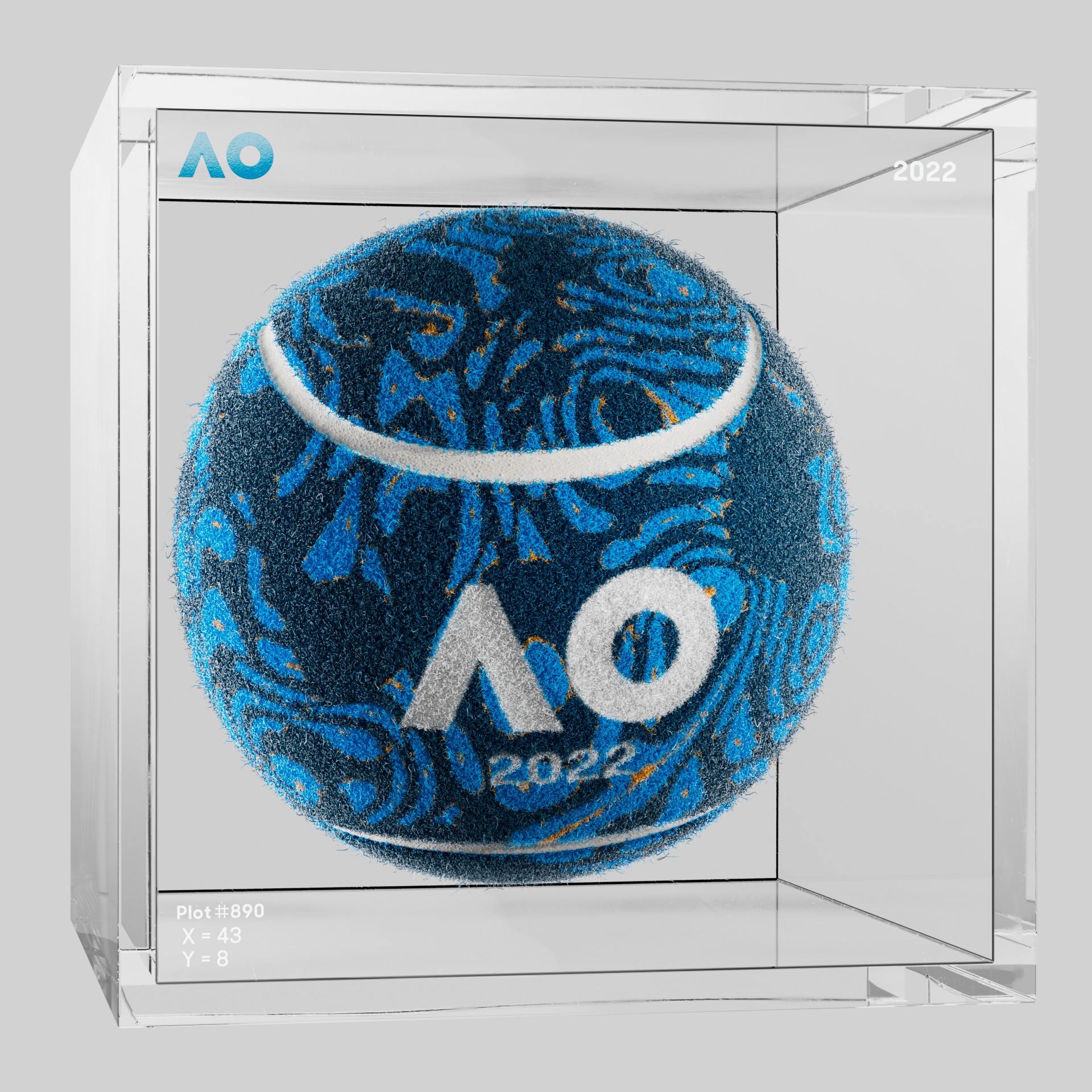 The Australian Open - The Australian Open Art Ball - AO Art Ball #6381 - NFT # 6381