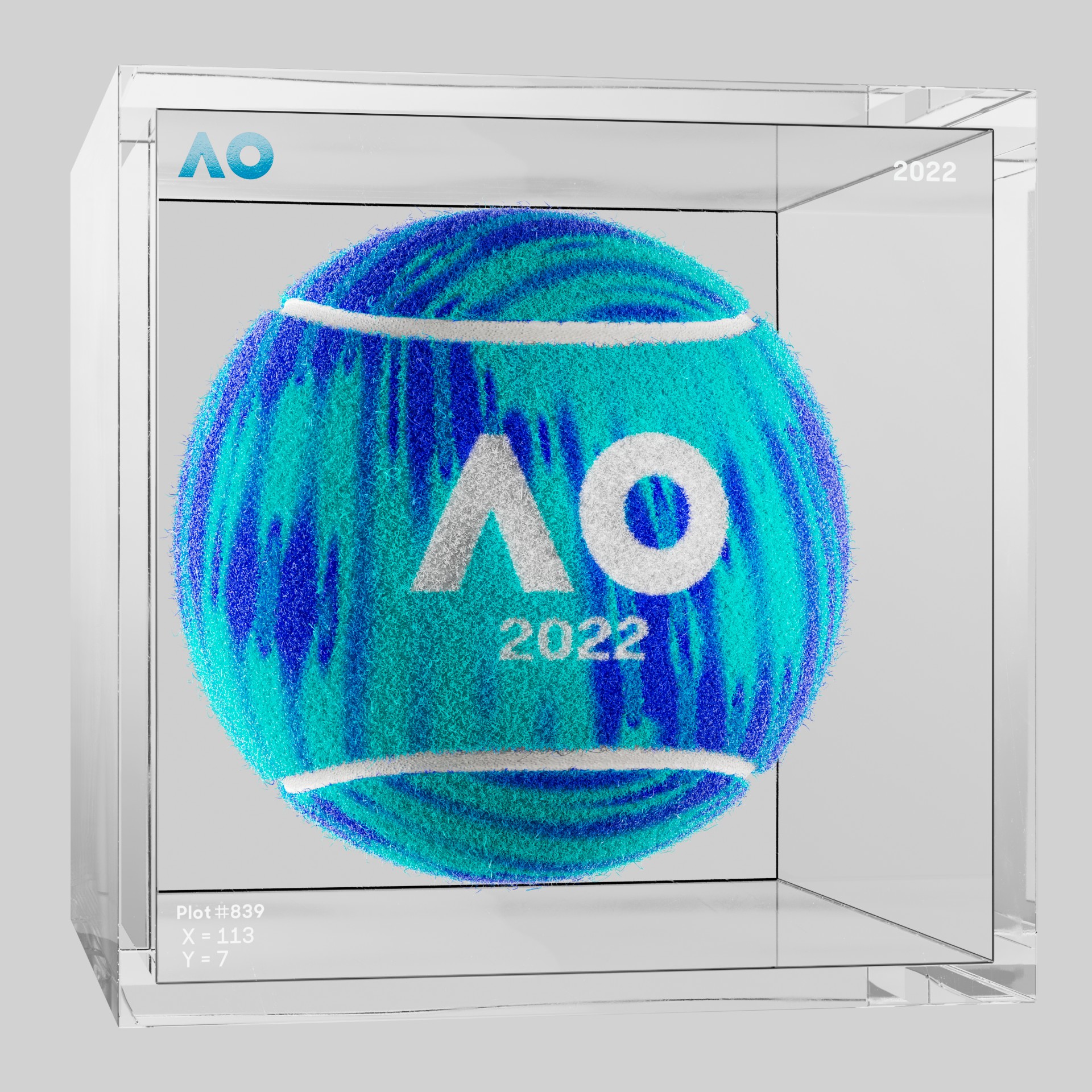 The Australian Open - The Australian Open Art Ball - AO Art Ball #6382 - NFT # 6382