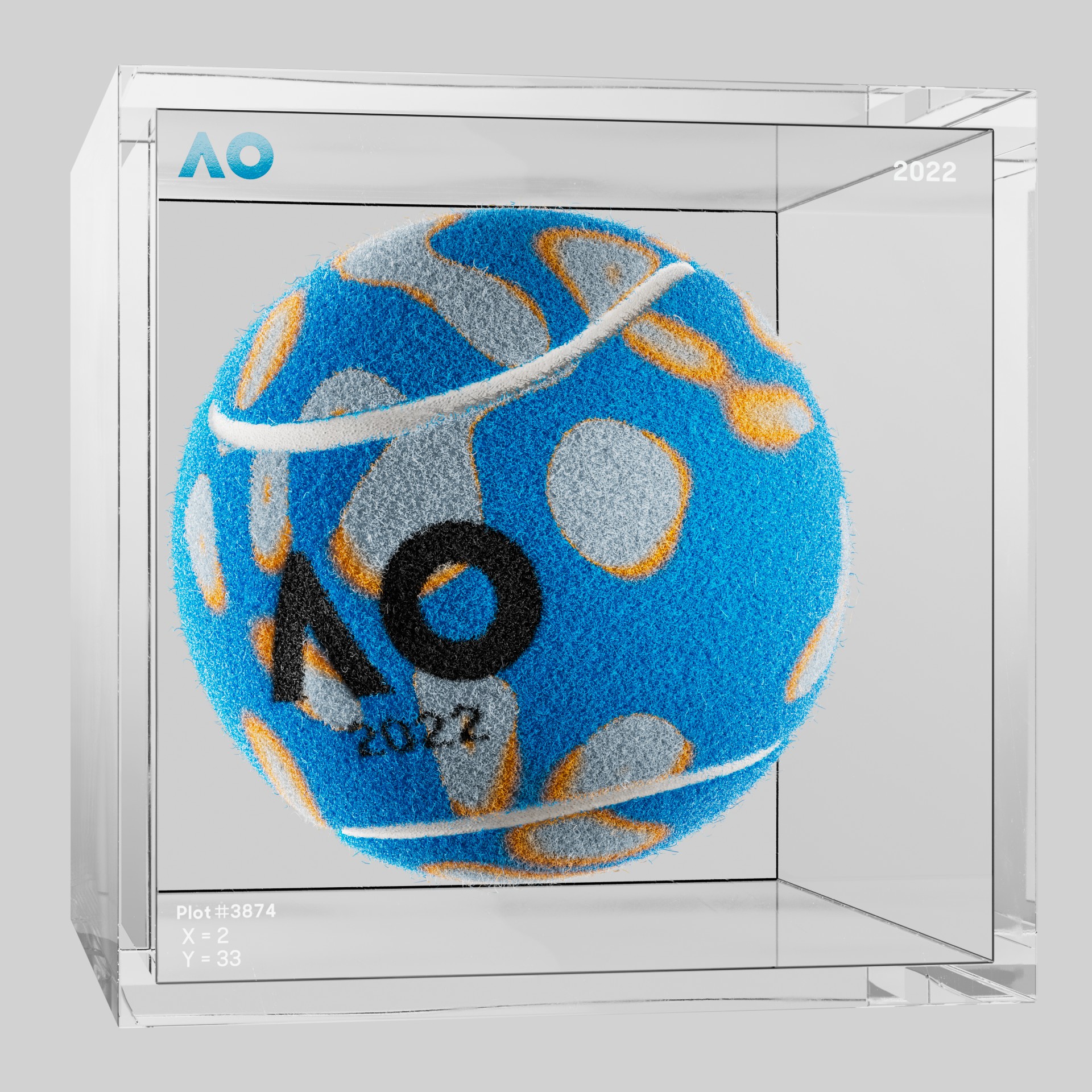 The Australian Open - The Australian Open Art Ball - AO Art Ball #6384 - NFT # 6384
