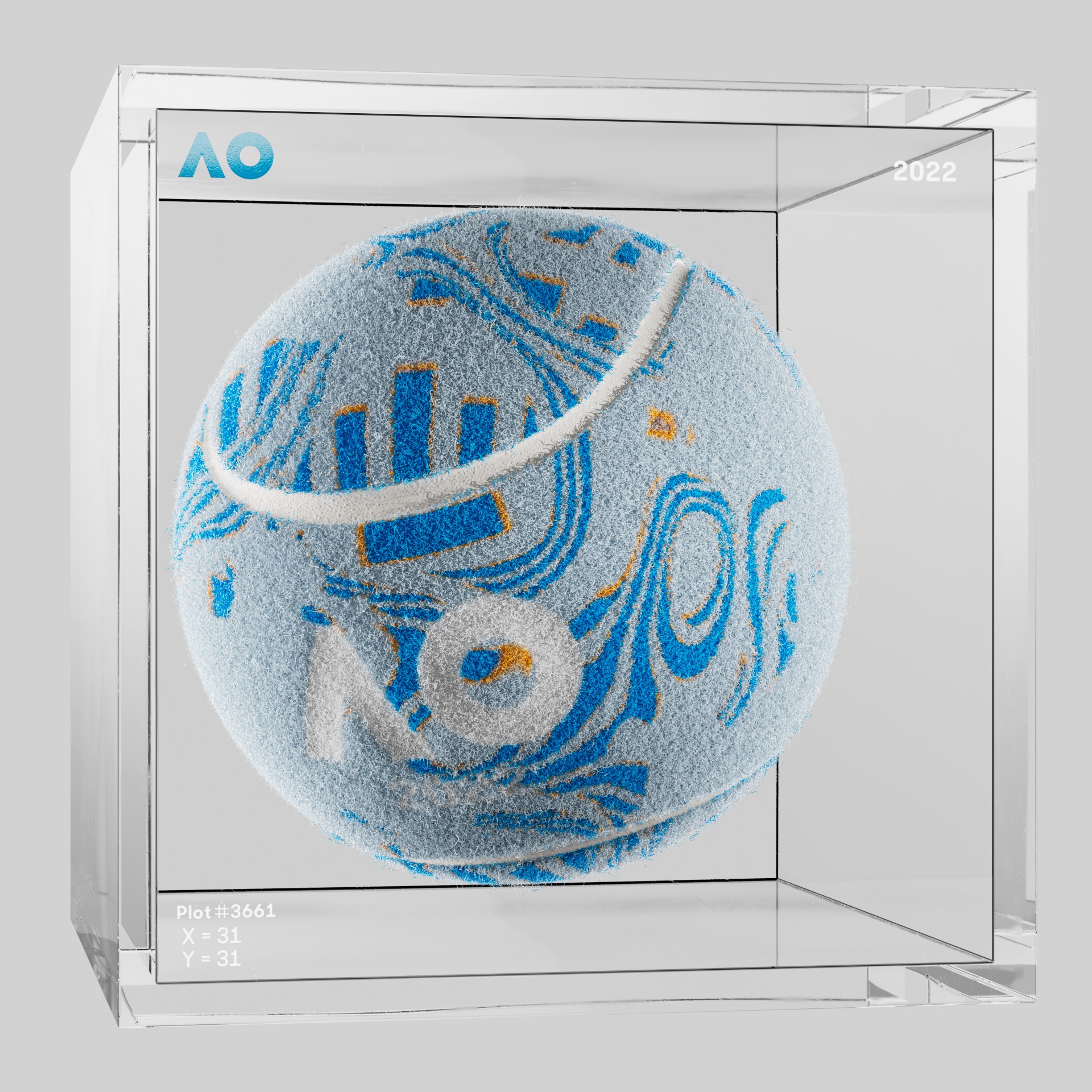 The Australian Open - The Australian Open Art Ball - AO Art Ball #6385 - NFT # 6385