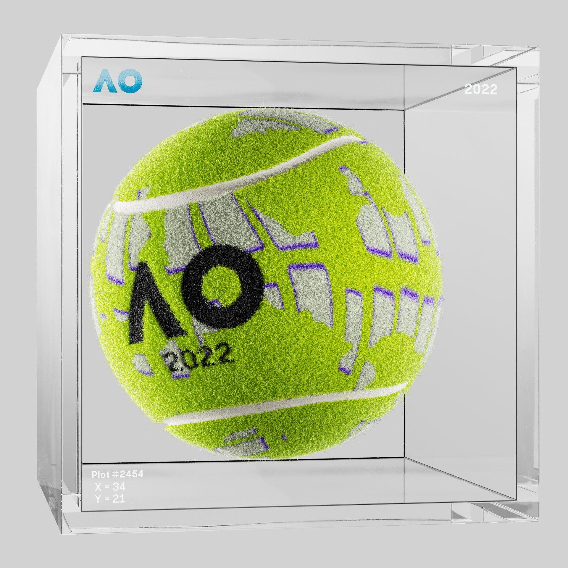 The Australian Open - The Australian Open Art Ball - AO Art Ball #6386 - NFT # 6386