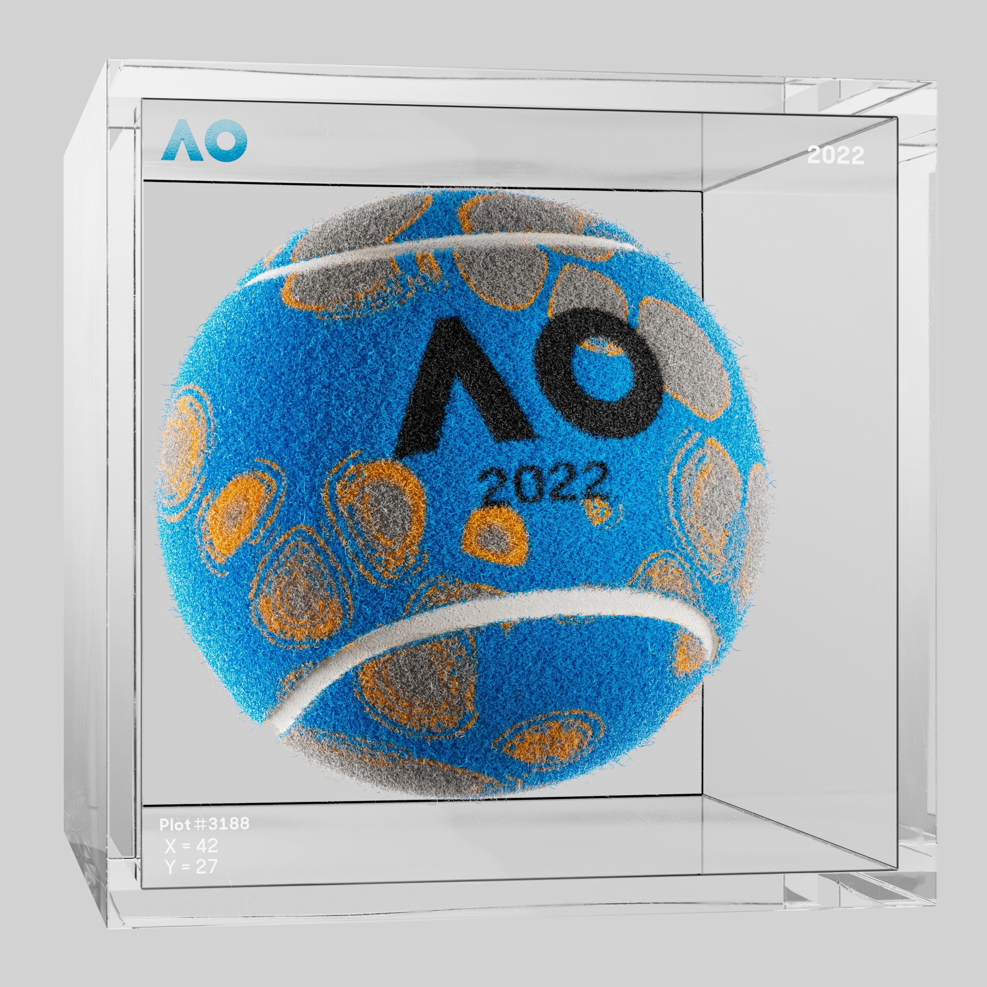 The Australian Open - The Australian Open Art Ball - AO Art Ball #6388 - NFT # 6388