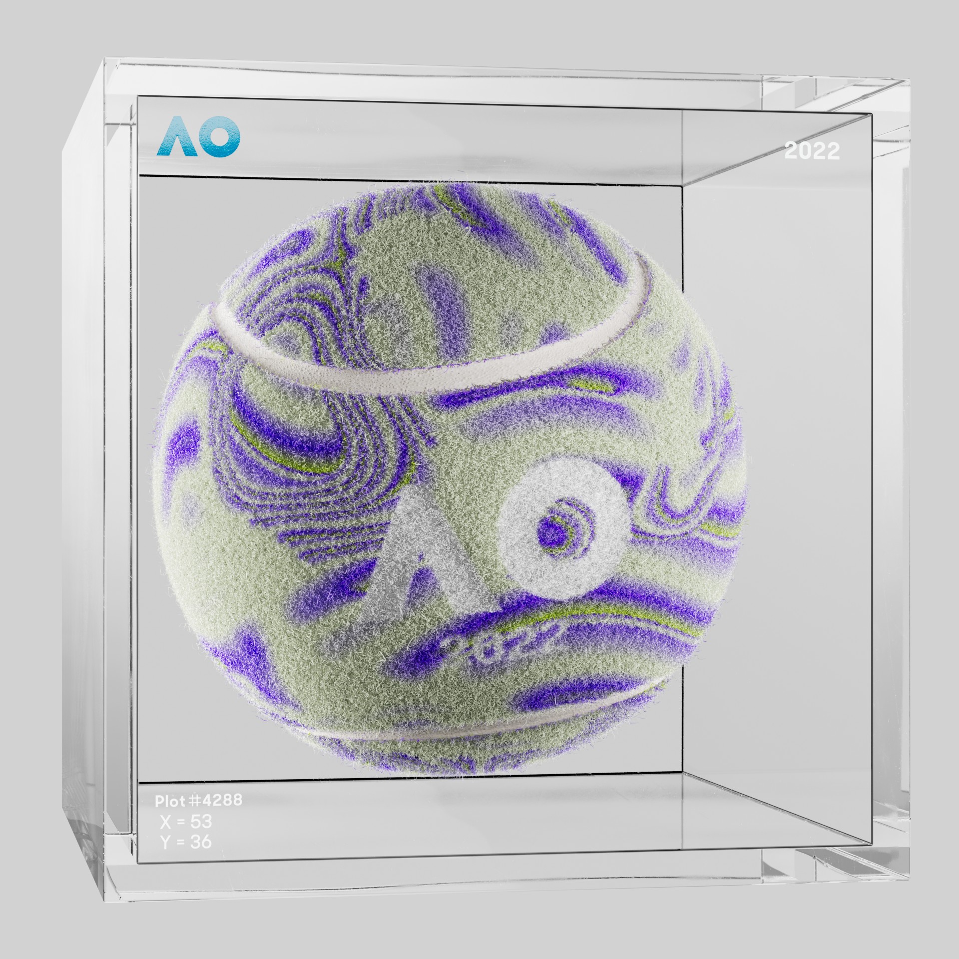 The Australian Open - The Australian Open Art Ball - AO Art Ball #6389 - NFT # 6389