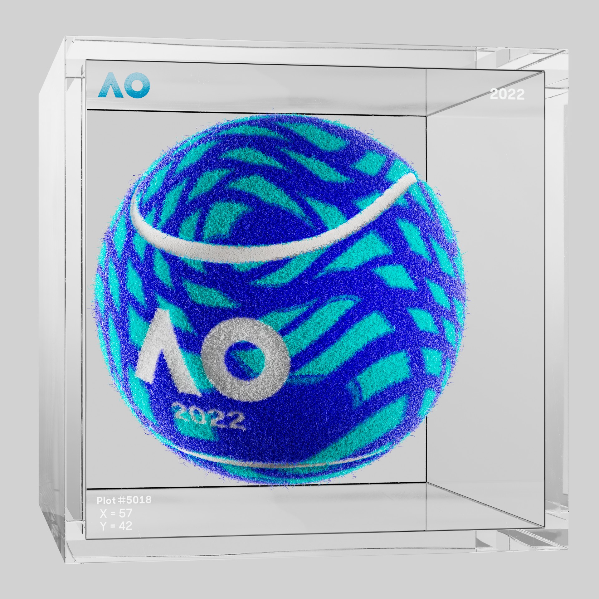 The Australian Open - The Australian Open Art Ball - AO Art Ball #6396 - NFT # 6396