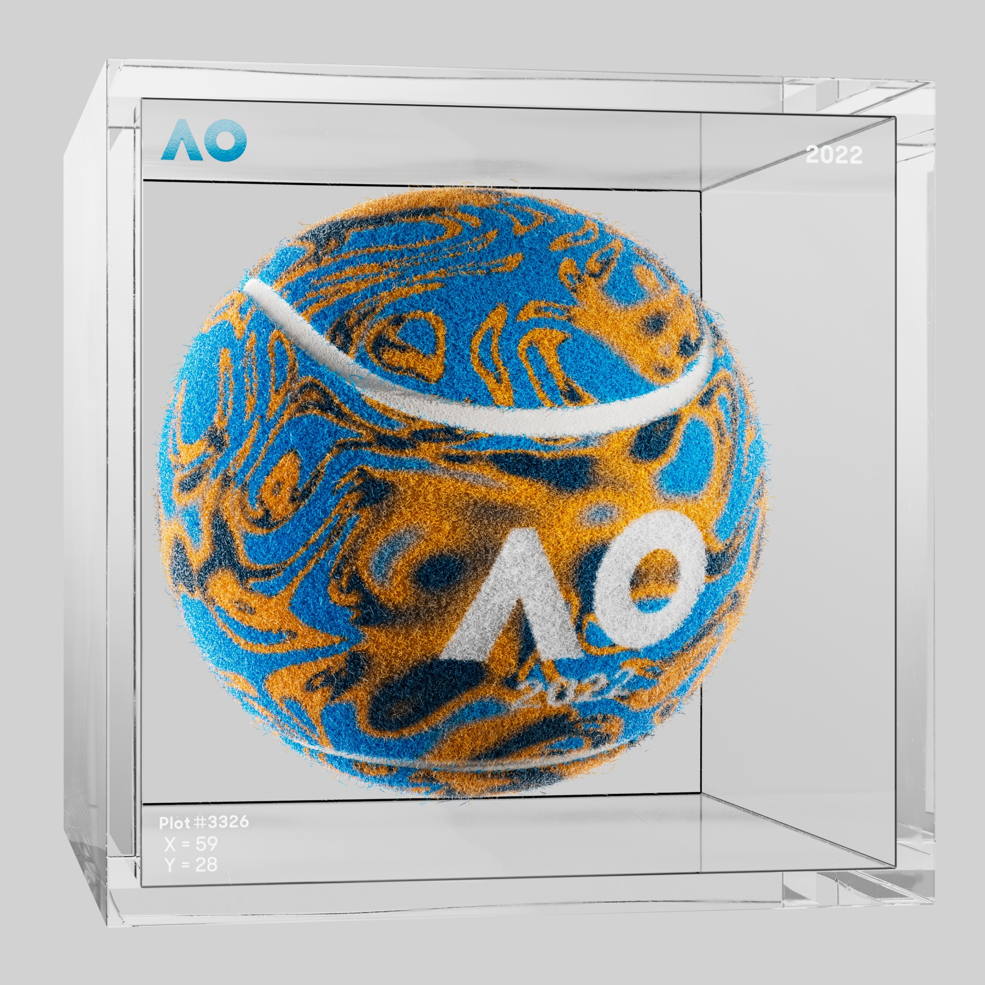 The Australian Open - The Australian Open Art Ball - AO Art Ball #64 - NFT # 64