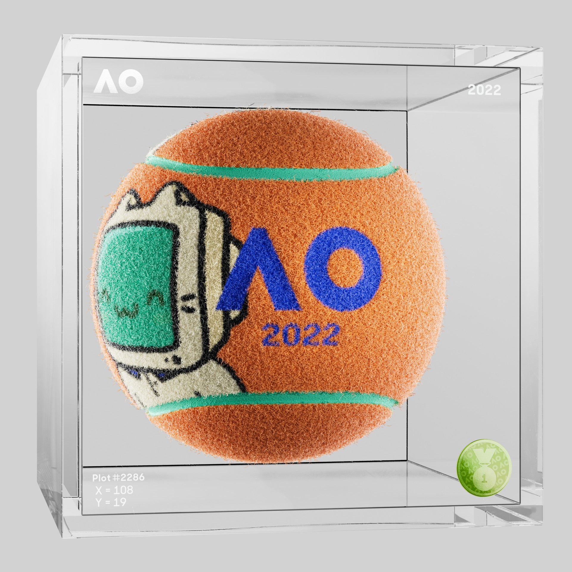 The Australian Open - The Australian Open Art Ball - AO Art Ball #6401 - NFT # 6401