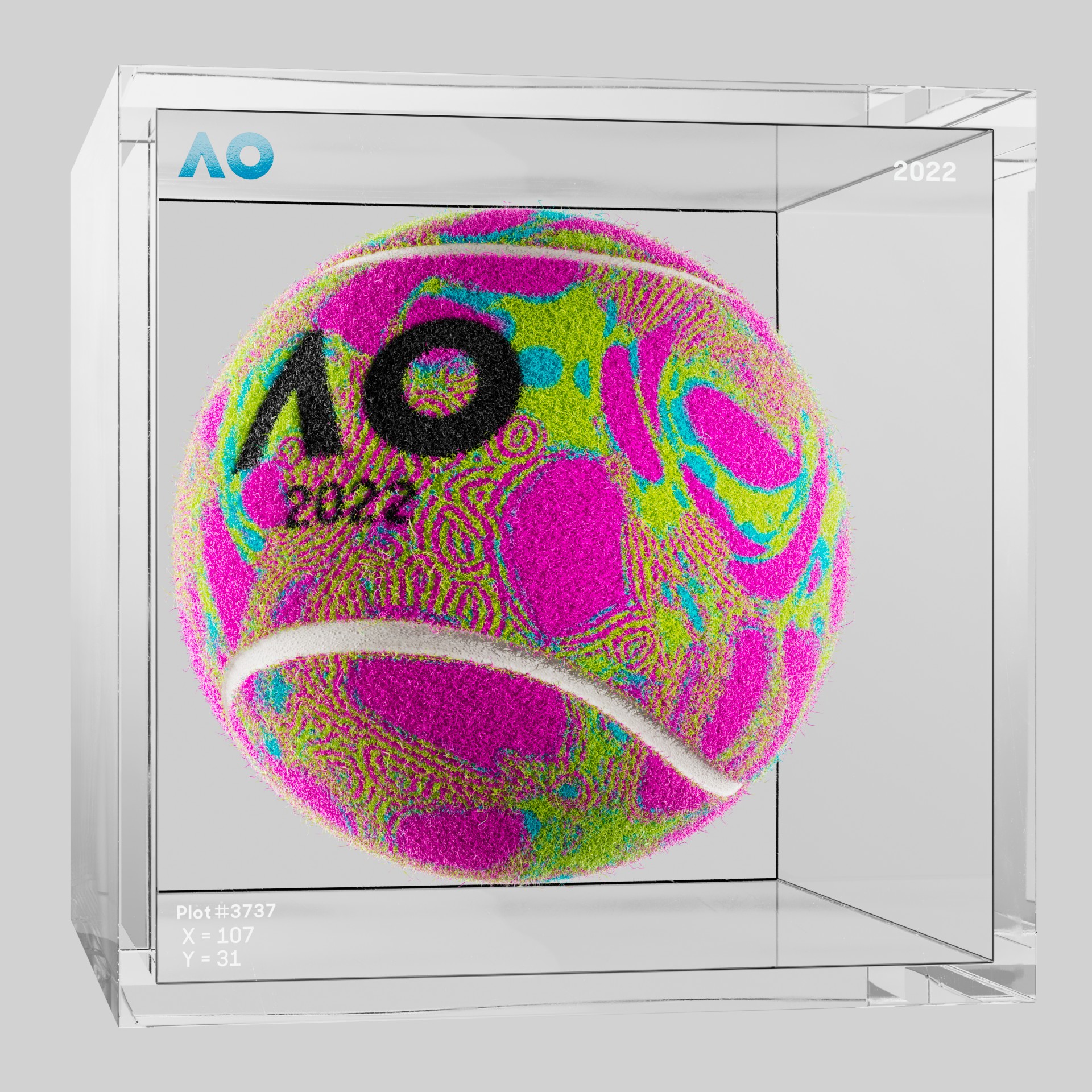 The Australian Open - The Australian Open Art Ball - AO Art Ball #6407 - NFT # 6407